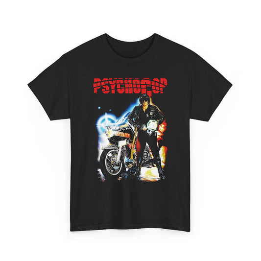 1989 psycho cop horror movie poster custom edit tshirt
