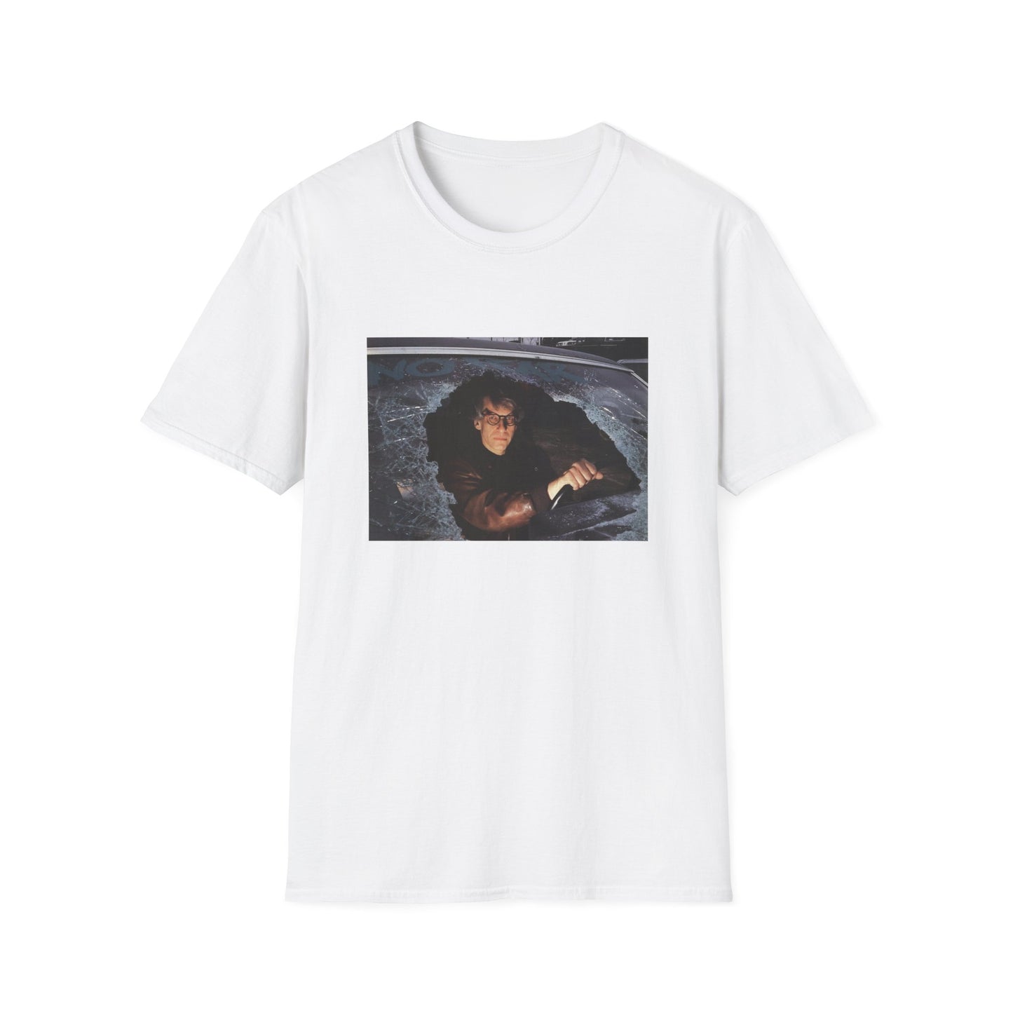 david cronenberg in a car window says no fear tshirt
