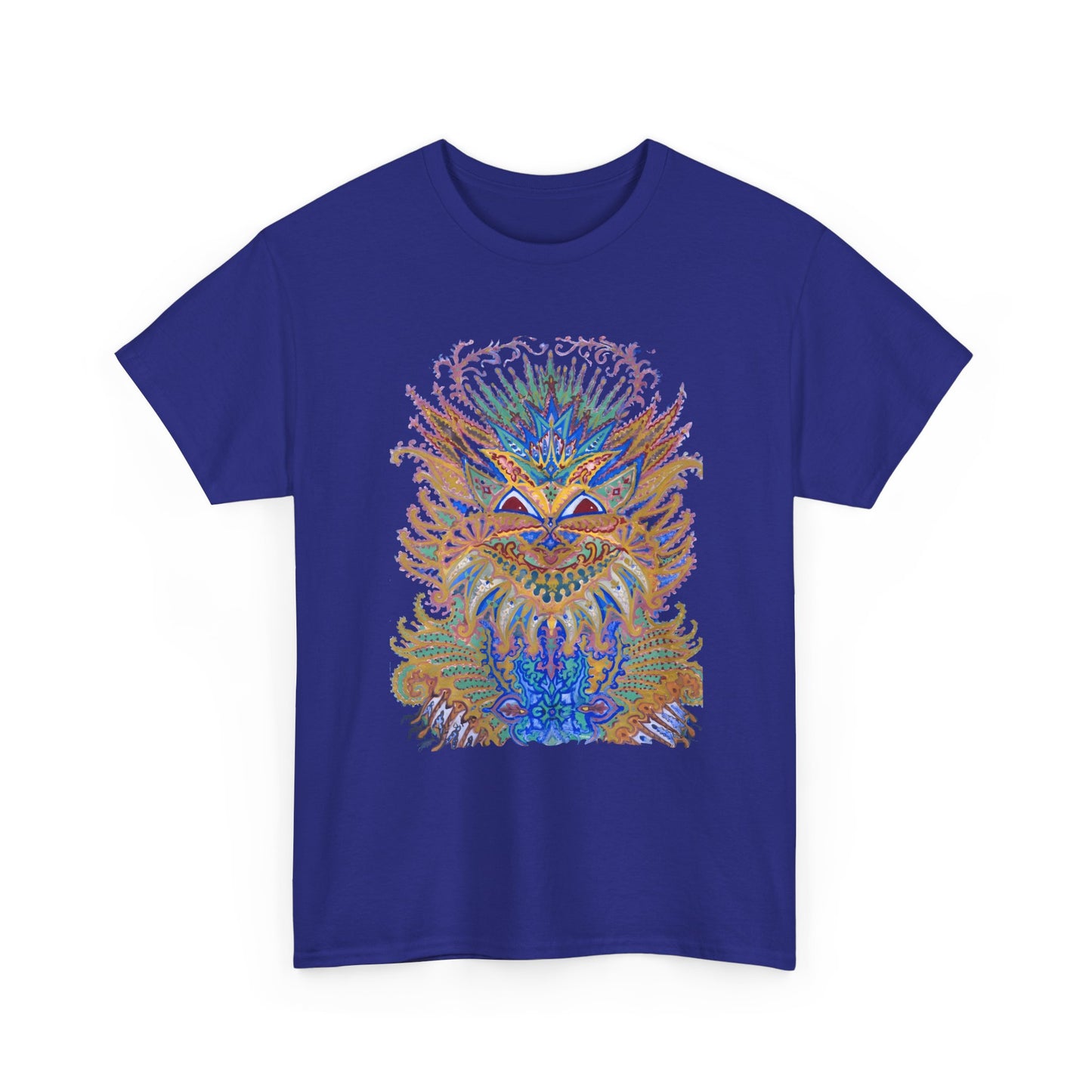 early 1900's louis wain anthropomorphized cat painting psychedelic cat design tshirt