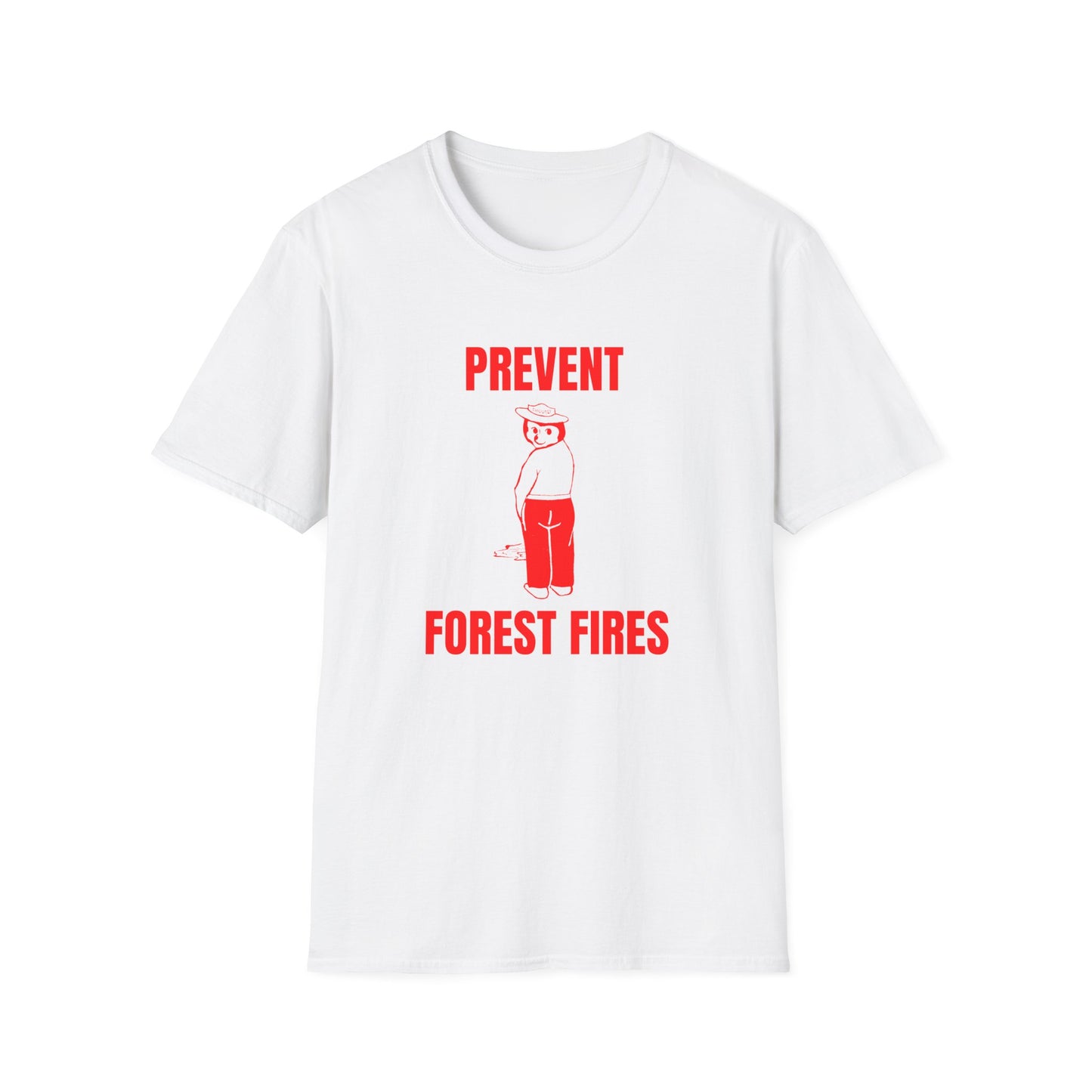 smokey the bear parody 1970s vintage design reproduction red tshirt