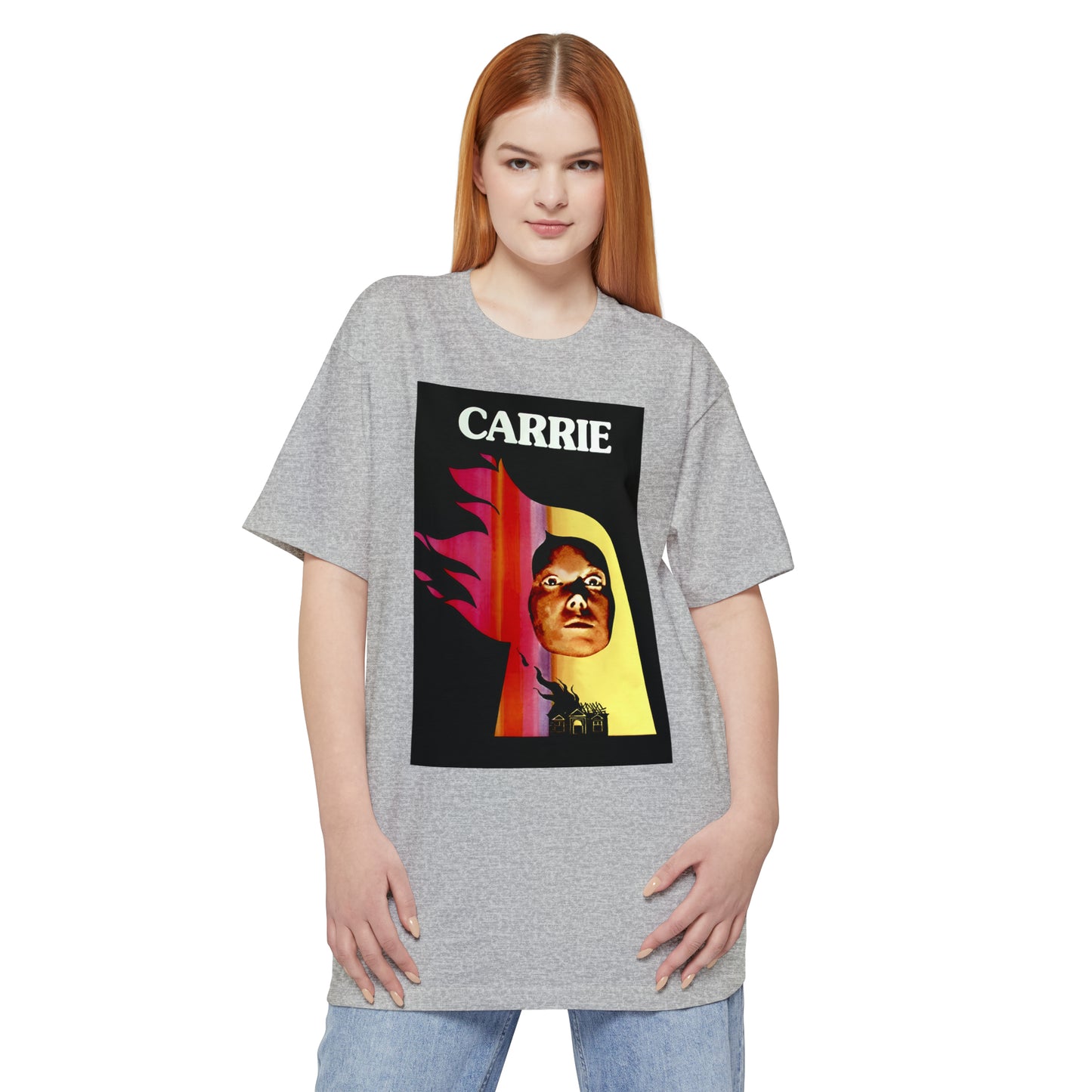 oversized 1976 spanish movie poster for carrie unisex tall beefy tshirt