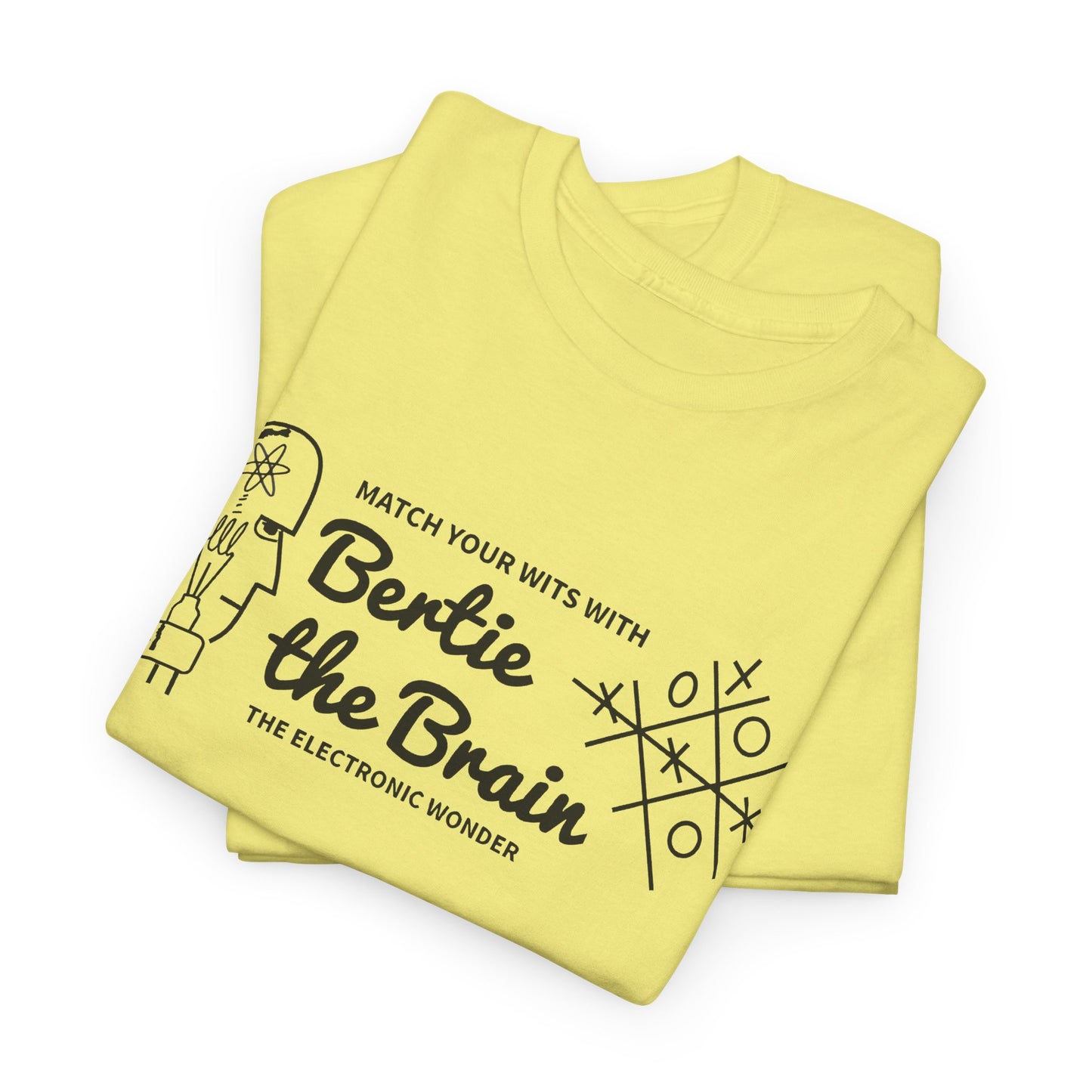 bertie the brain 1950 video game tshirt