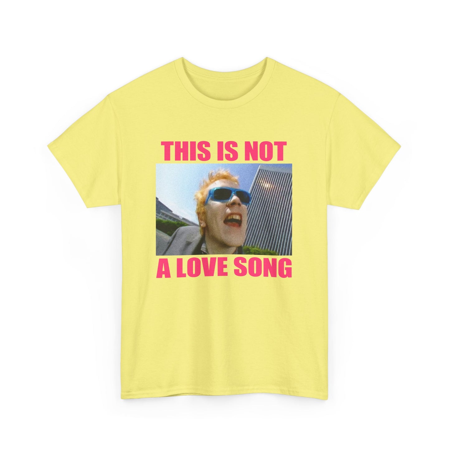 public image limited this is not a love song fan art pink letters tshirt