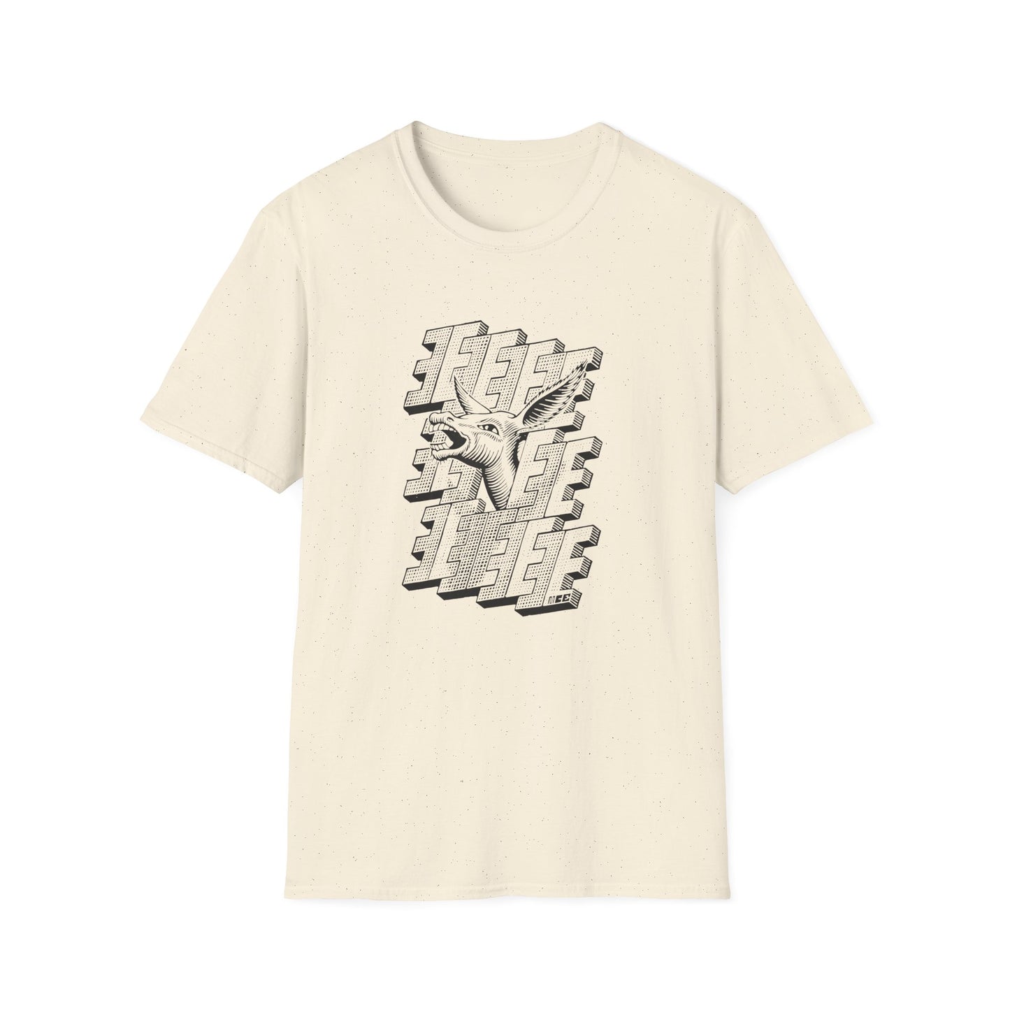 rare 1953 m.c escher engraving a donkey (e is een ezel) reproduction tshirt