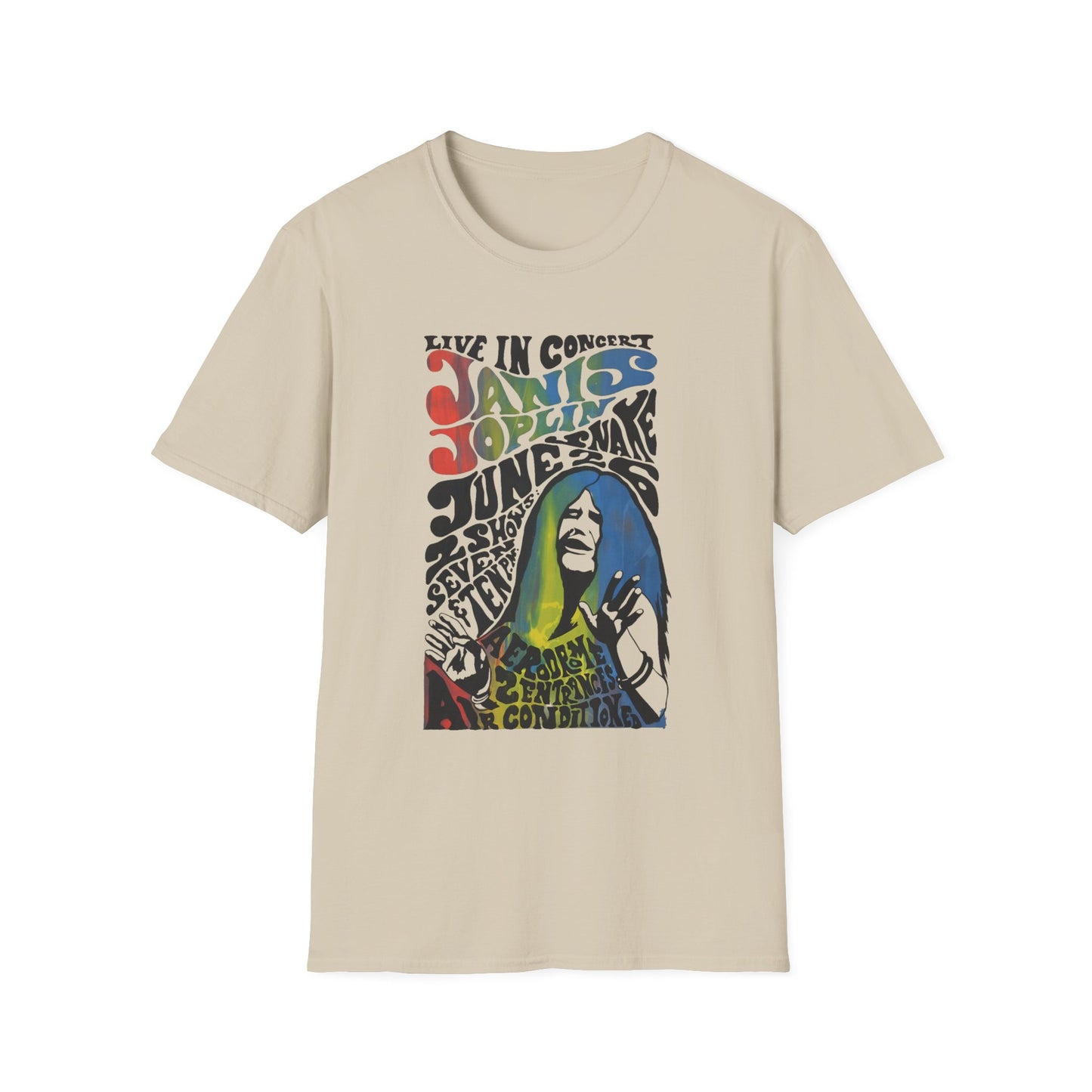 1968 janis joplin new york aerodrome concert poster tshirt