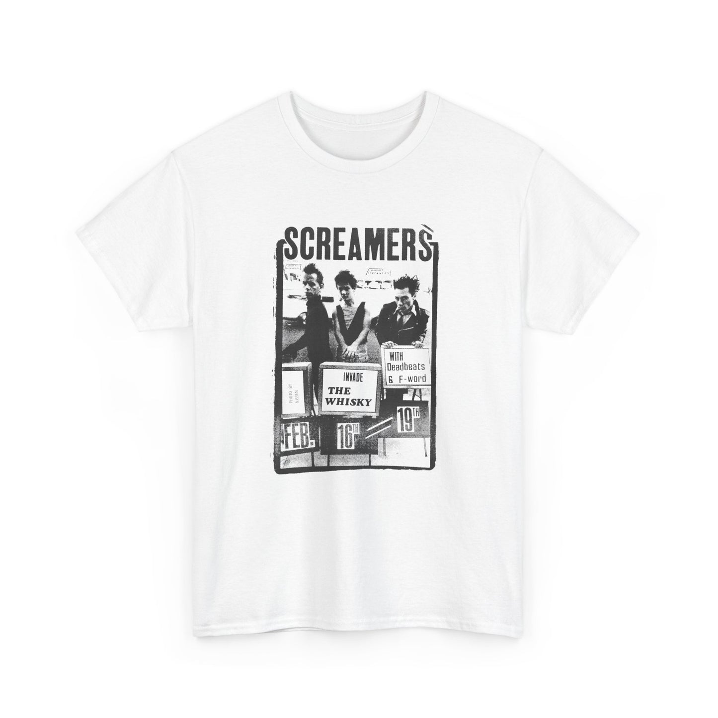 screamers, deadbeats, f-word show at the whiskey-a-go-go in west hollywood february 1978 show poster tshirt