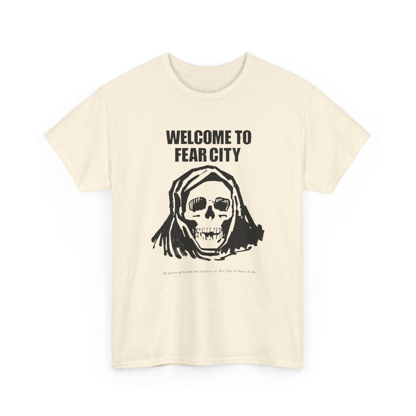 welcome to fear city 1975 new york pamphlet skull tshirt
