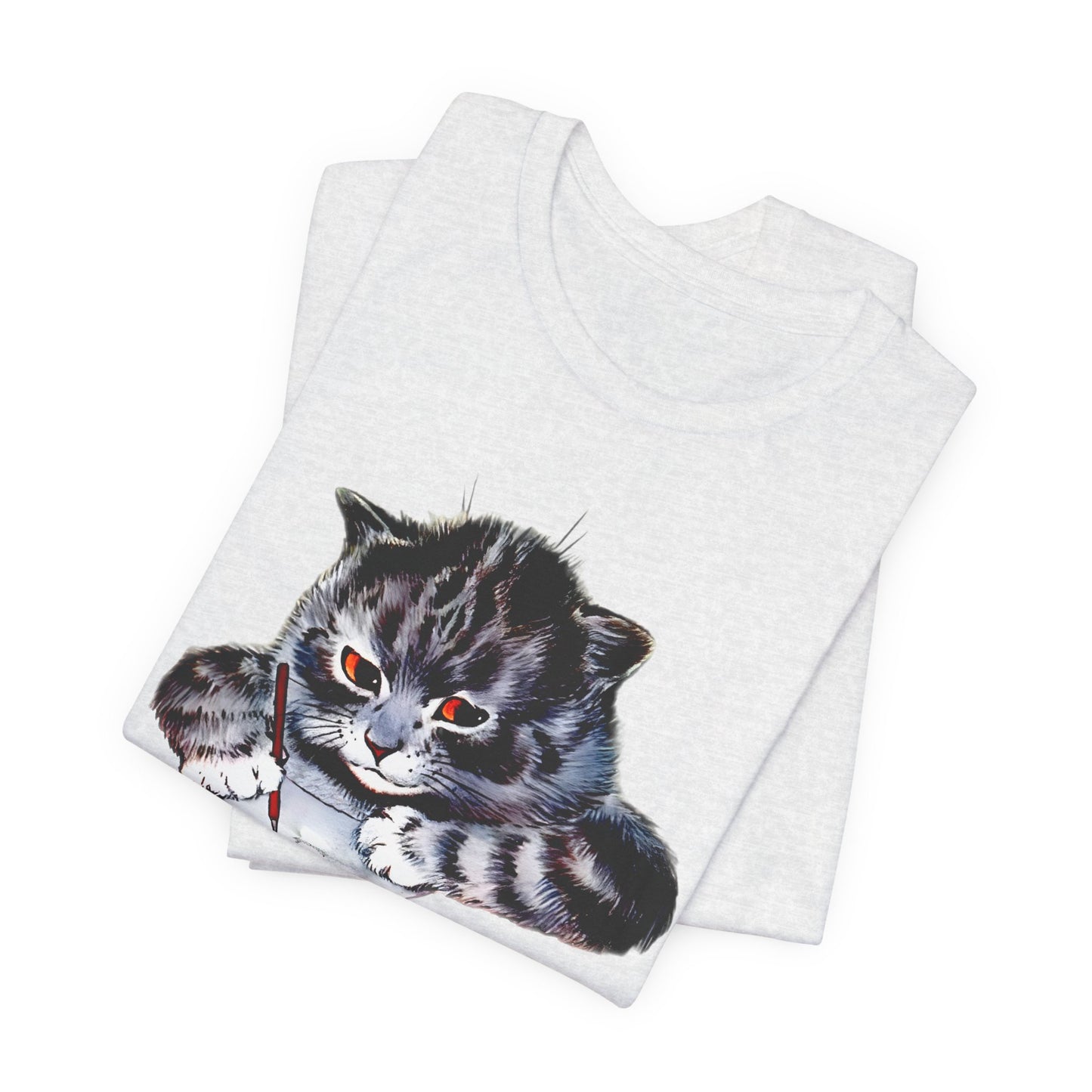 louis wain anthropomorphized cat painting i'll draw your portrait tshirt