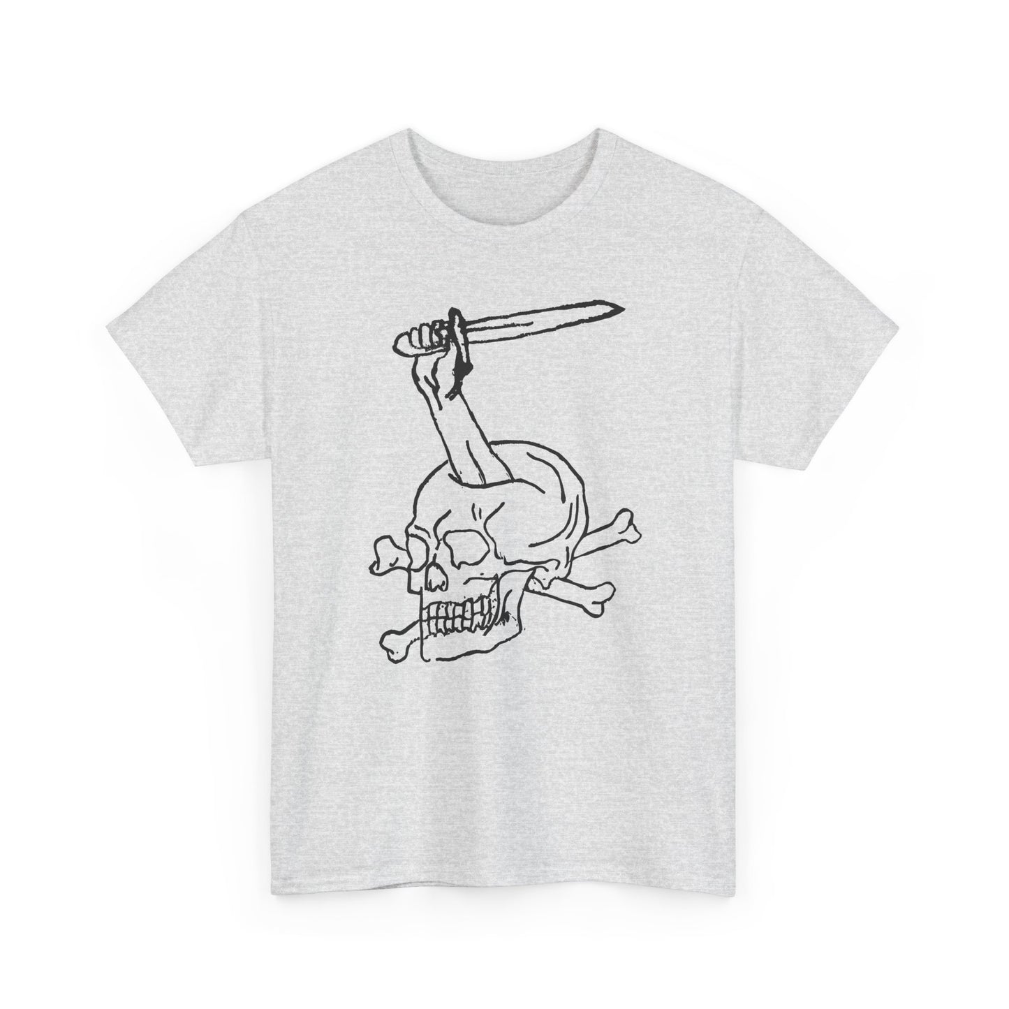 vintage tattoo art arm coming out of skull with sword tshirt