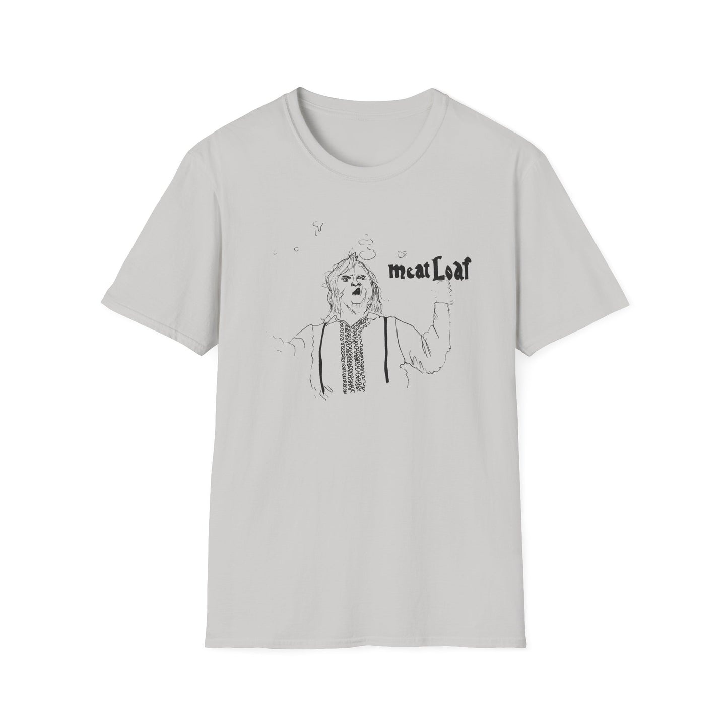 original drawing meat loaf, michael lee aday, bat out of hell singer fan art tshirt