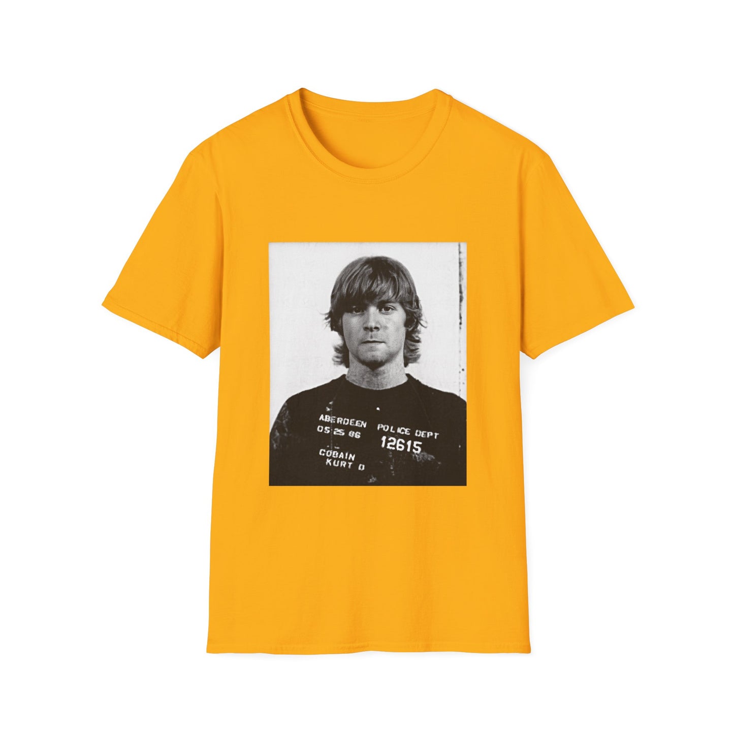 kurt cobain mugshot tshirt