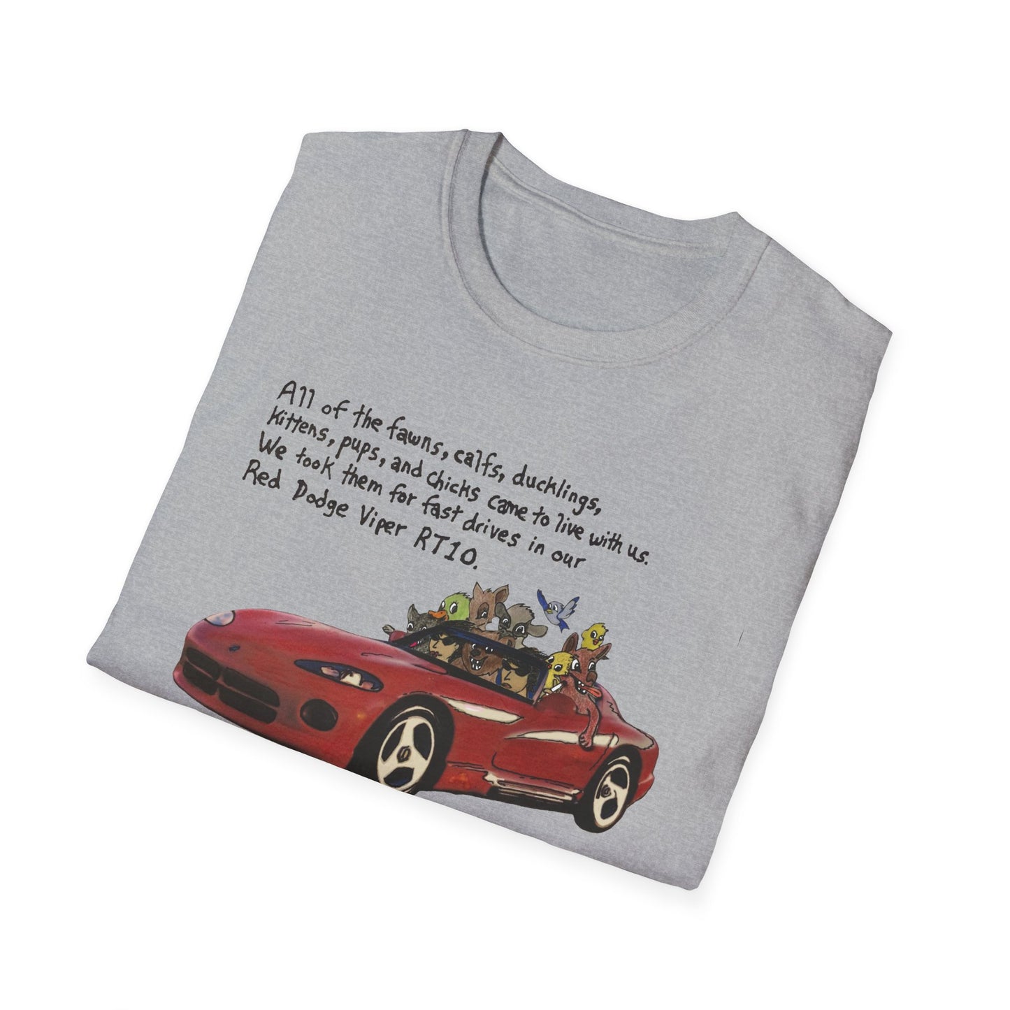 kkidss dodge viper original drawing tshirt