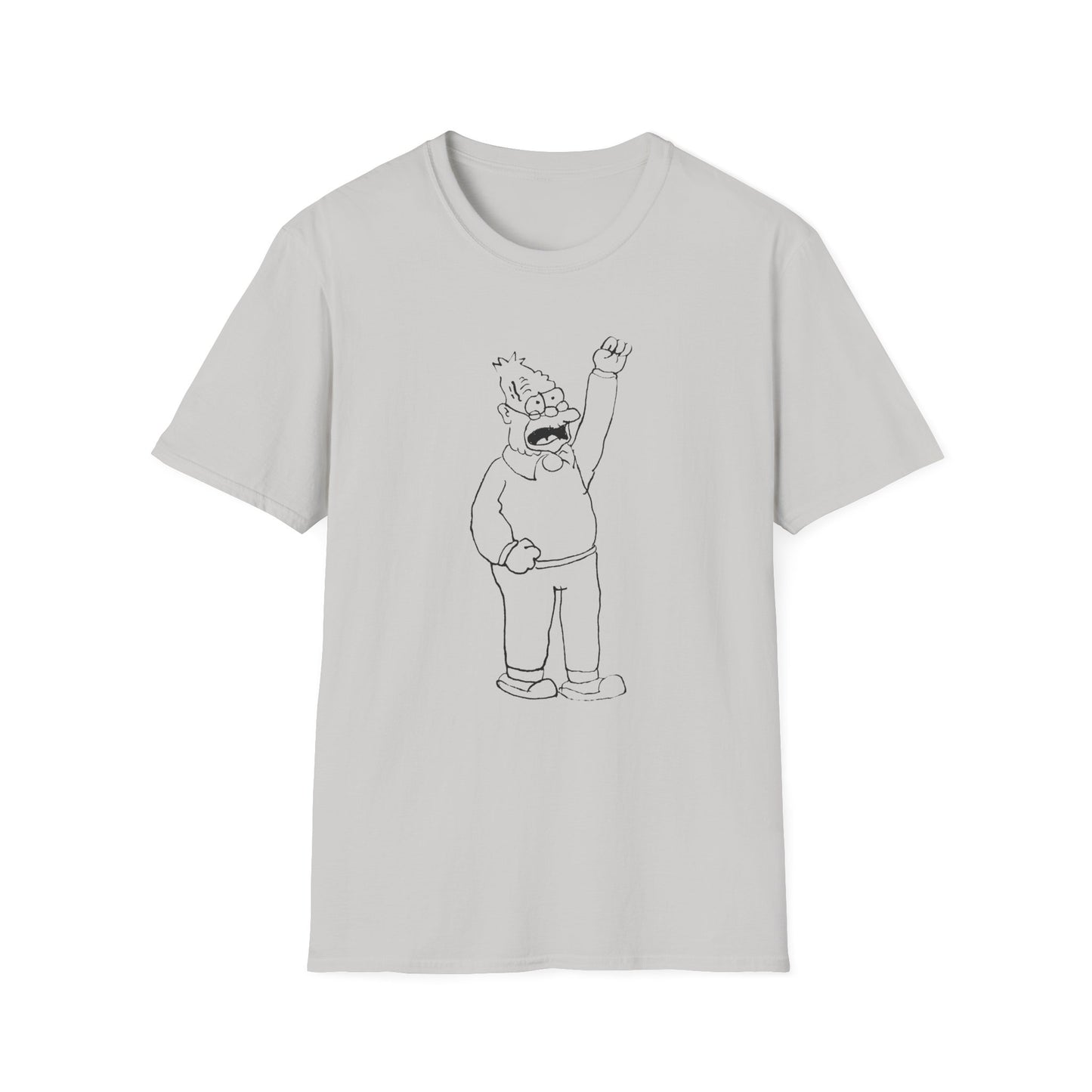 original sketch of grandpa simpson tshirt