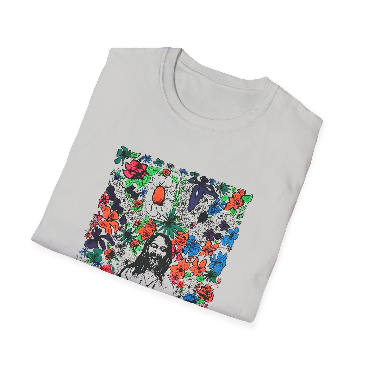 1968 original vintage protest hippy poster maharishi love flowers tshirt