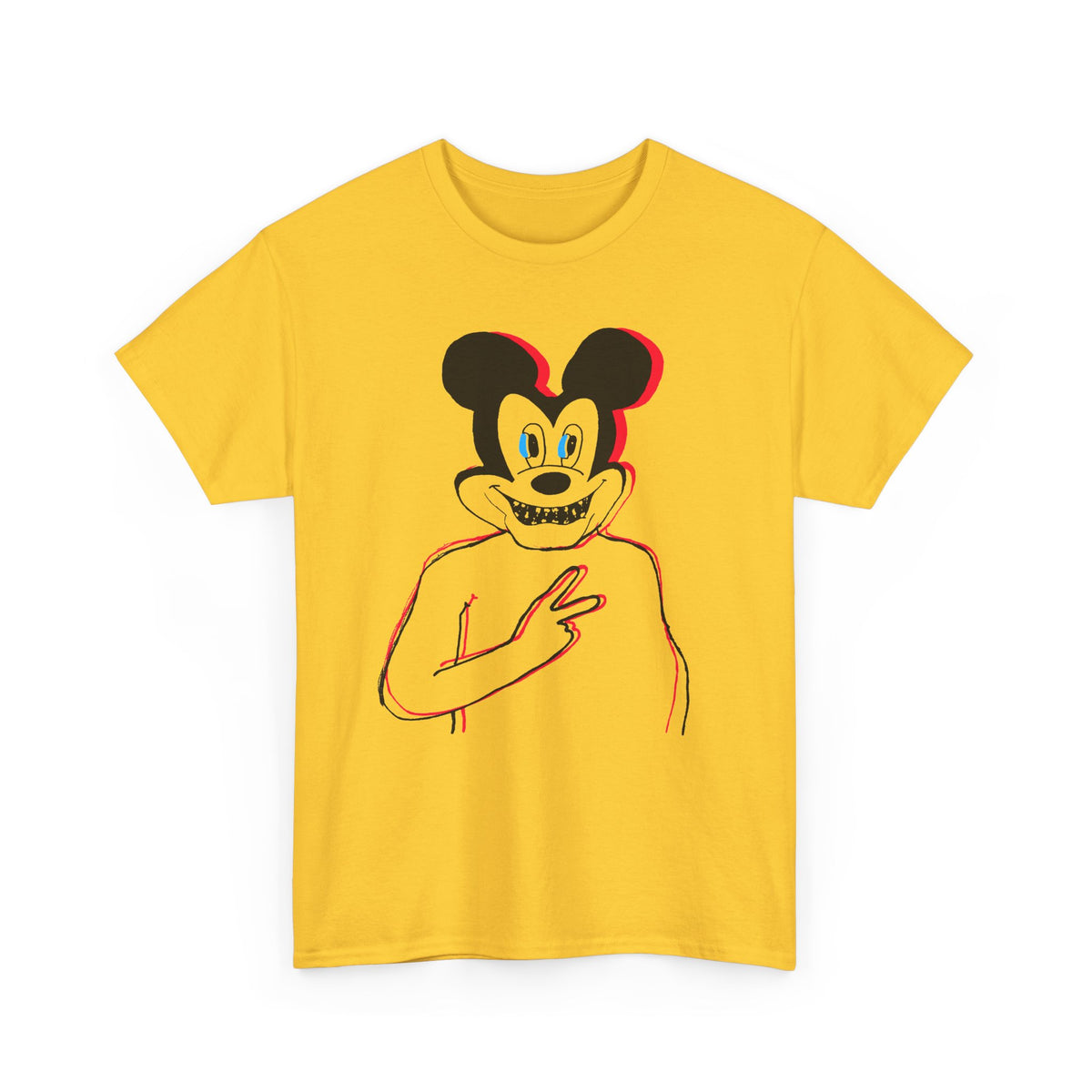1960s british underground magazine peace sign mickey fan art edit no halo tshirt