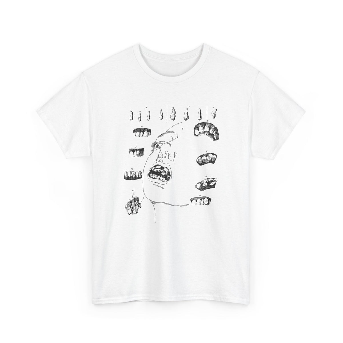 early 1800s disease of the human teeth dentistry illustration tshirt