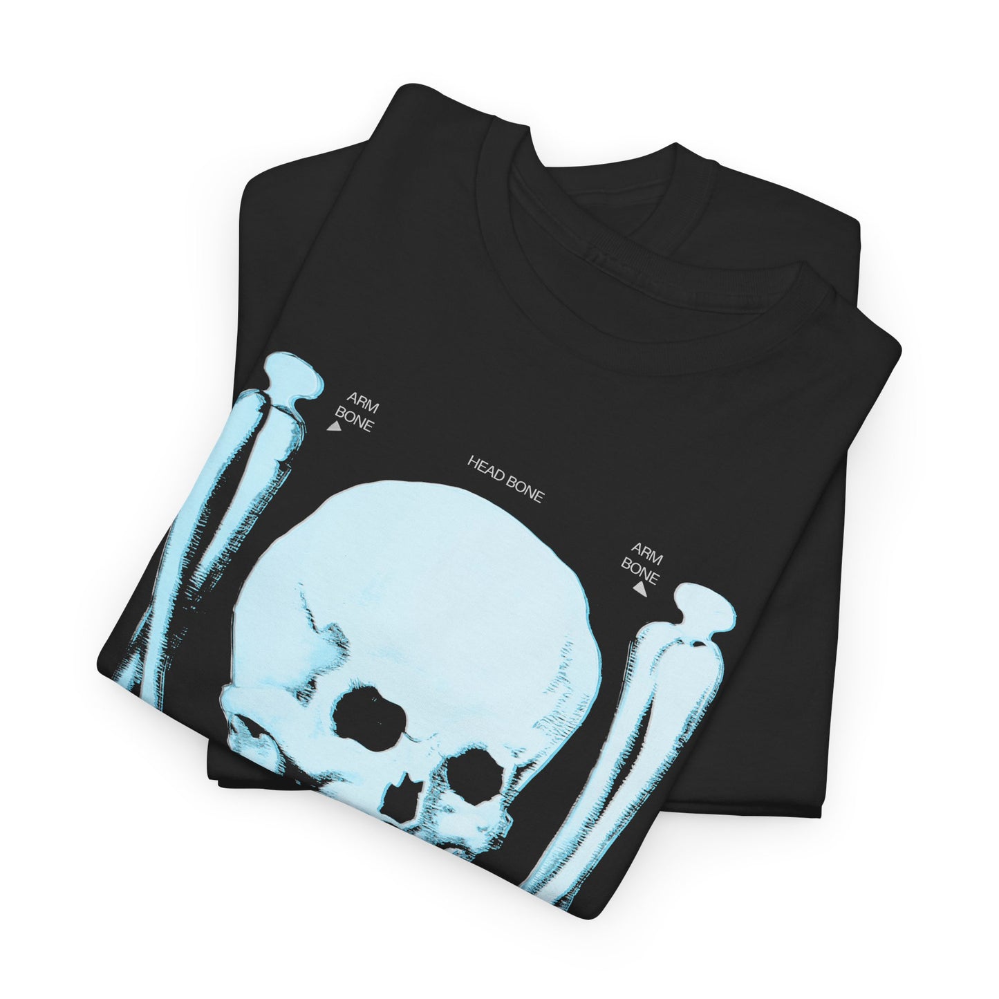 1960s japanese halloween paper decoration skeleton light blue edit tshirt