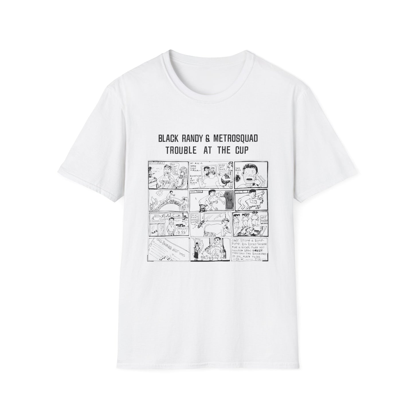 black randy & the metrosquad 1977 trouble at the cup 7" tshirt