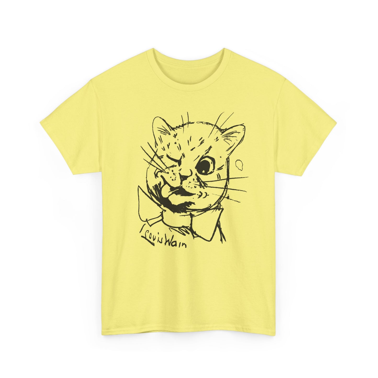 rare louis wain cat sketch custom edit tshirt