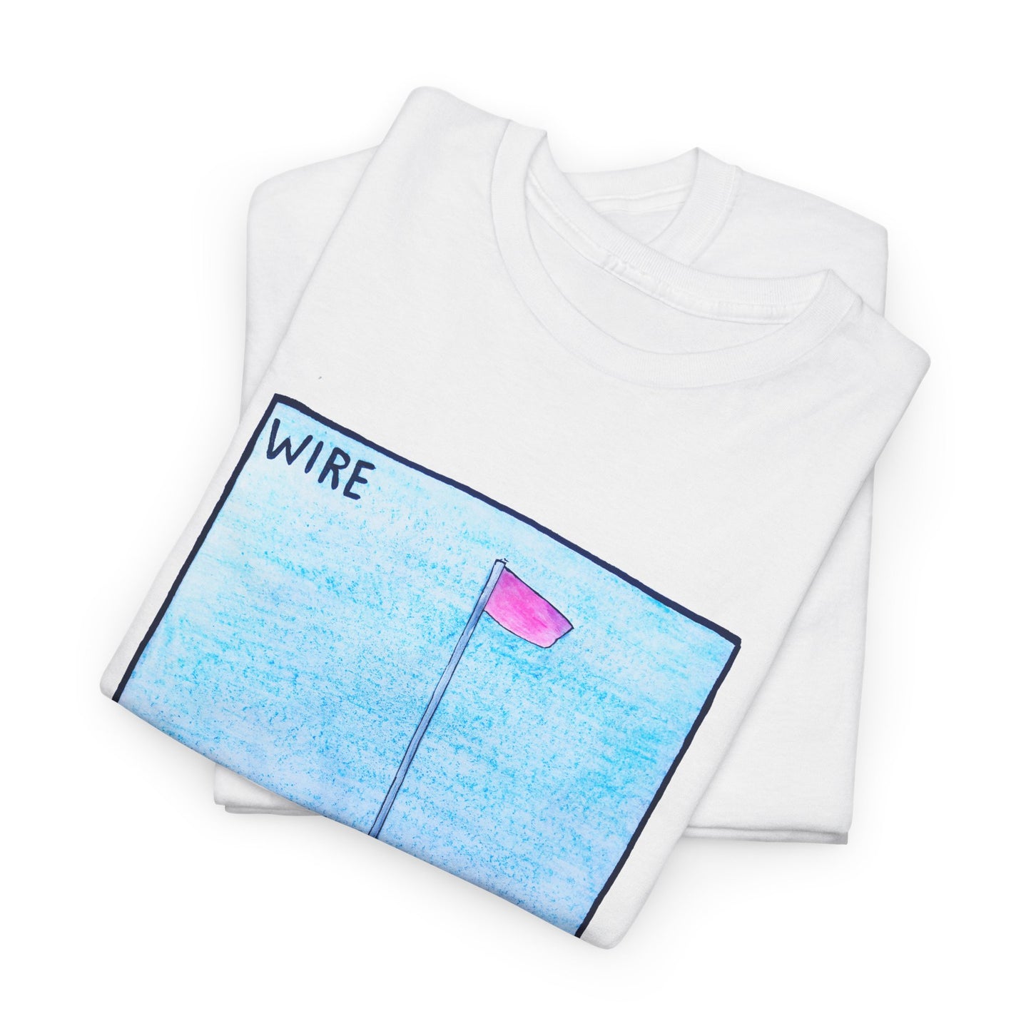 wire 1977 pink flag album cover homemade fan art tshirt