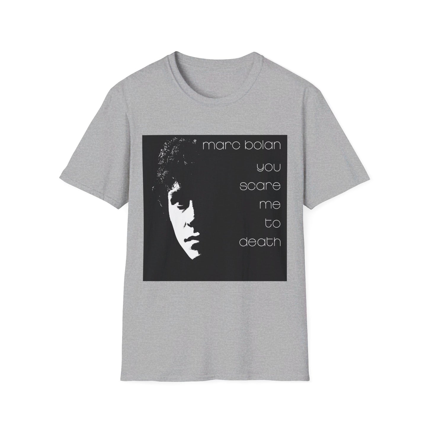 marc bolan 1981 you scare me to death album tshirt