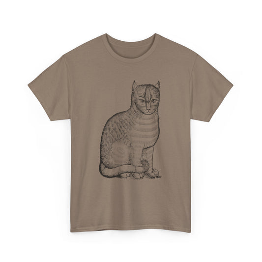 1658 edward topsell cat illustration reproduction tshirt