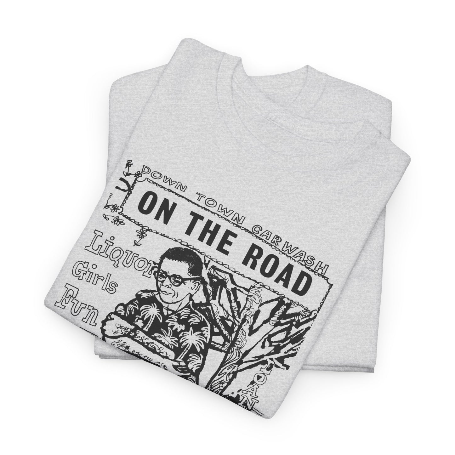 1957 on the road book cover illustration by len deighton reproduction tshirt