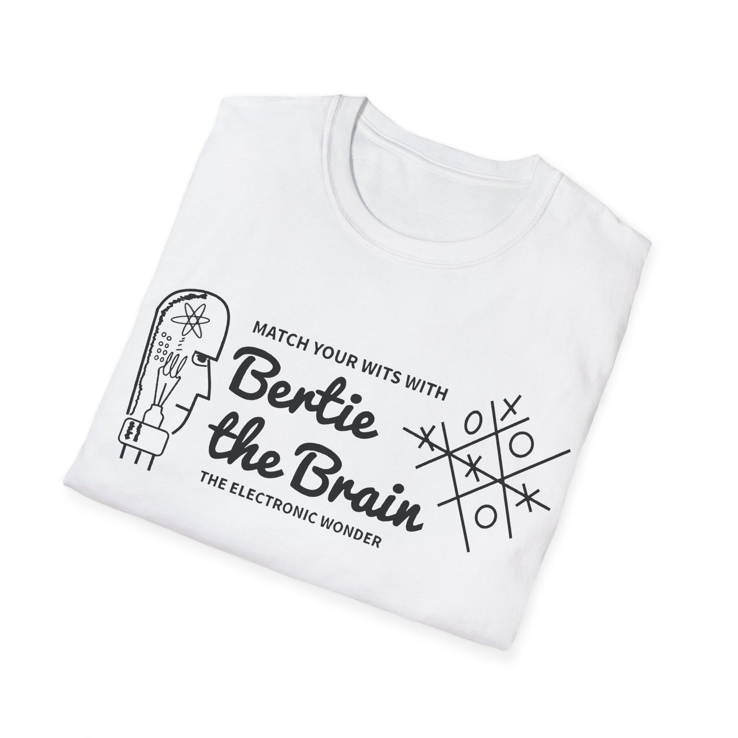 bertie the brain 1950 video game tshirt