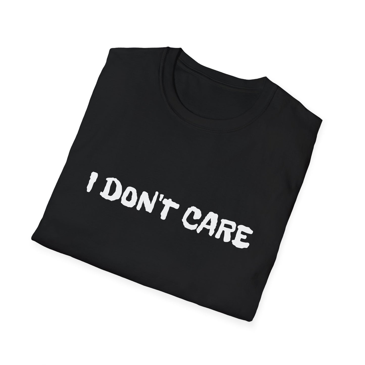 i don't care unisex softstyle tshirt