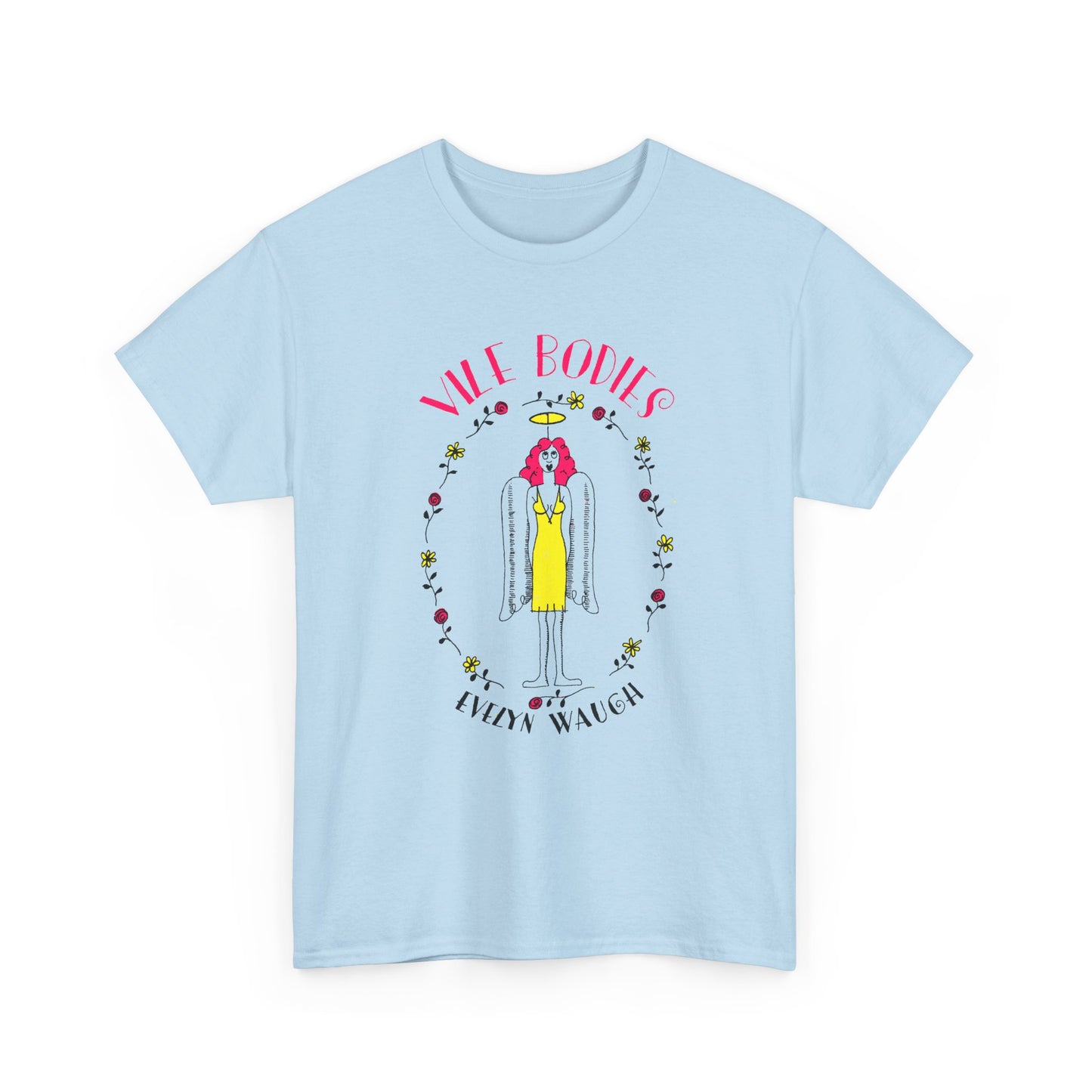 evelyn waugh 1930 vile bodies book cover tshirt