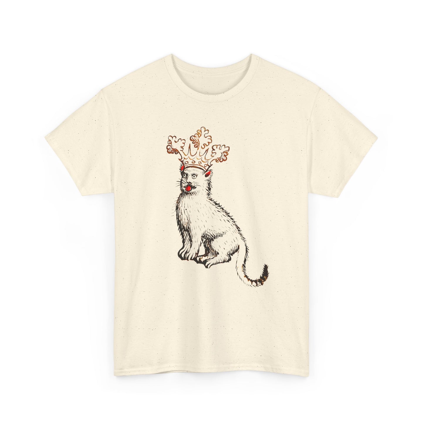 mid 1400s crowned cat from the scheibler armorial manuscript tshirt