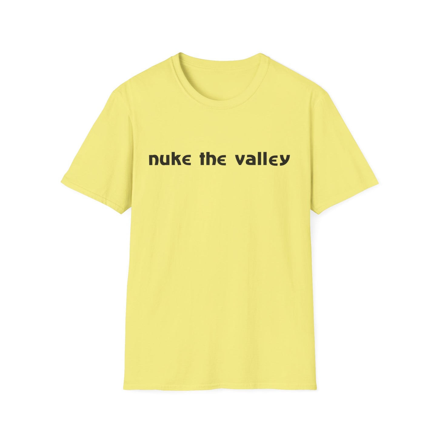 80s slogan "nuke the valley" tshirt