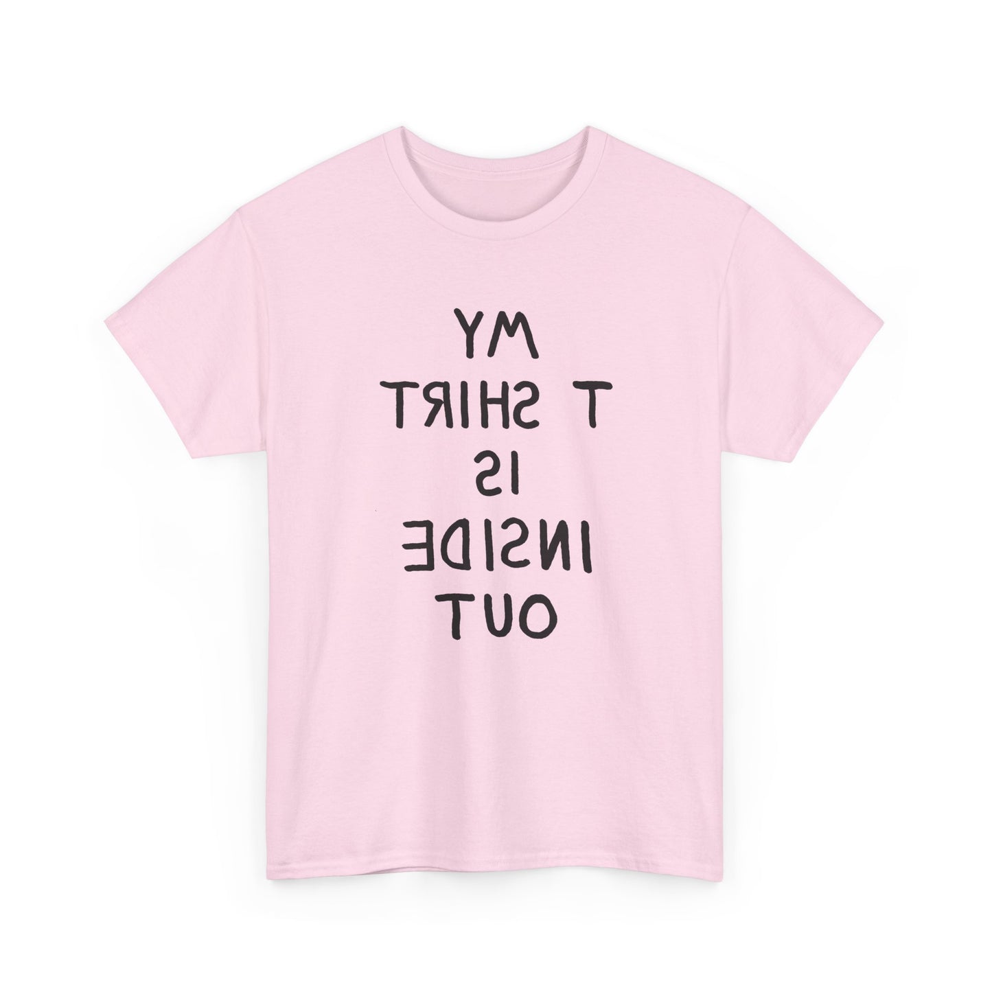 1960s novelty my tshirt is inside out spelled backwards custom hand drawn reproduction tshirt