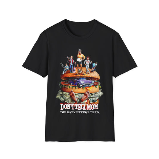 1991 movie "don't tell mom the babysitter's dead" german movie poster "fast food family" tshirt