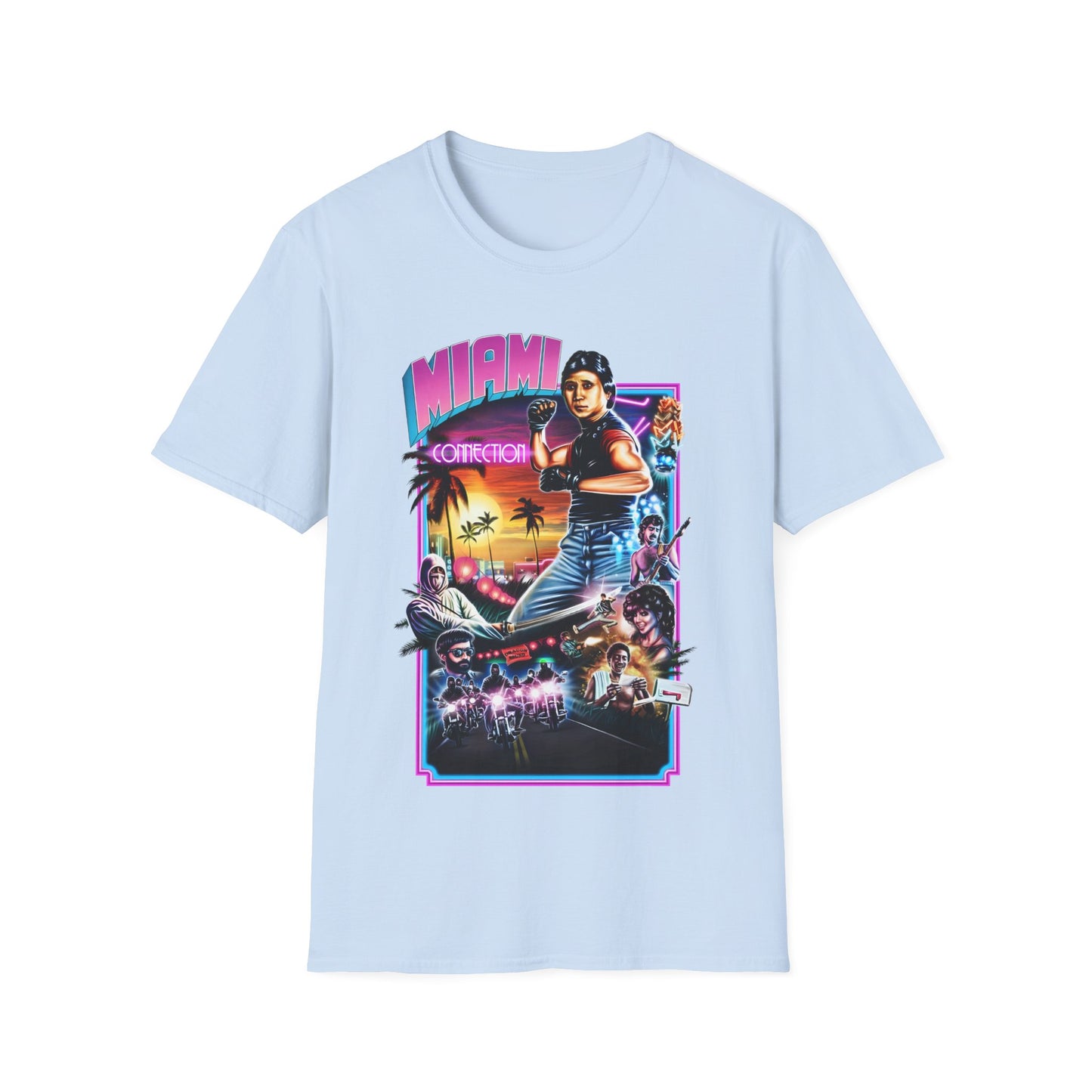 1987 movie miami connection movie poster tshirt