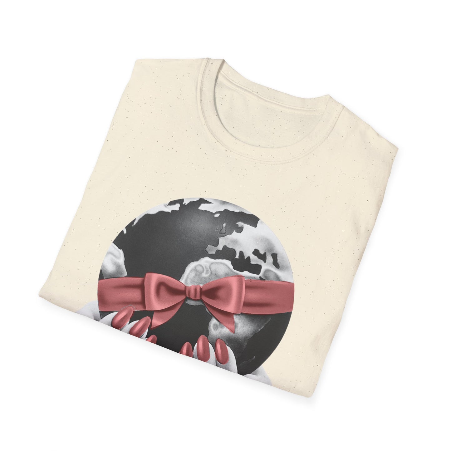 i'd give you the world 1980s graphic from a greeting card red nail version tshirt