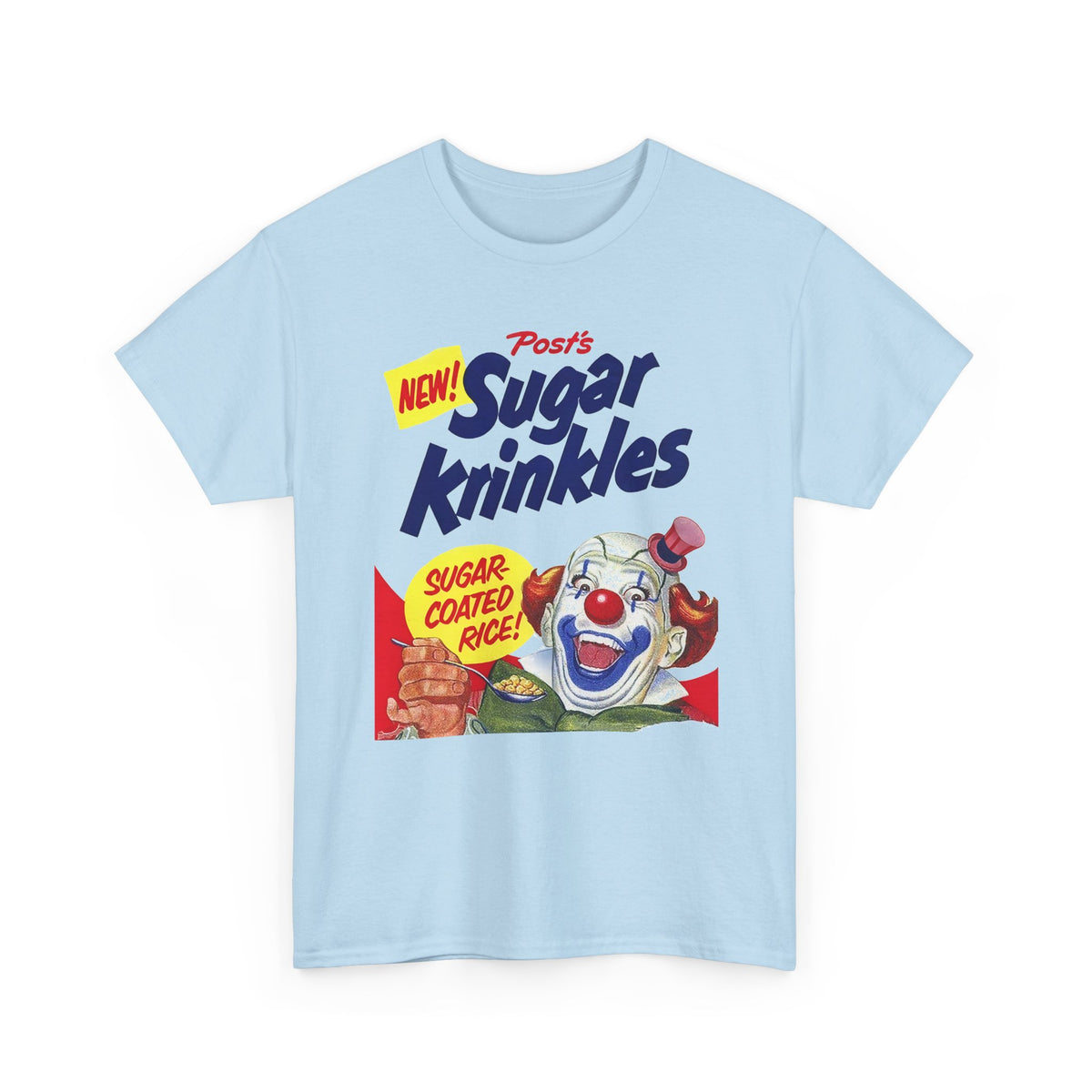 1950s cereal box graphic sugar krinkles tshirt