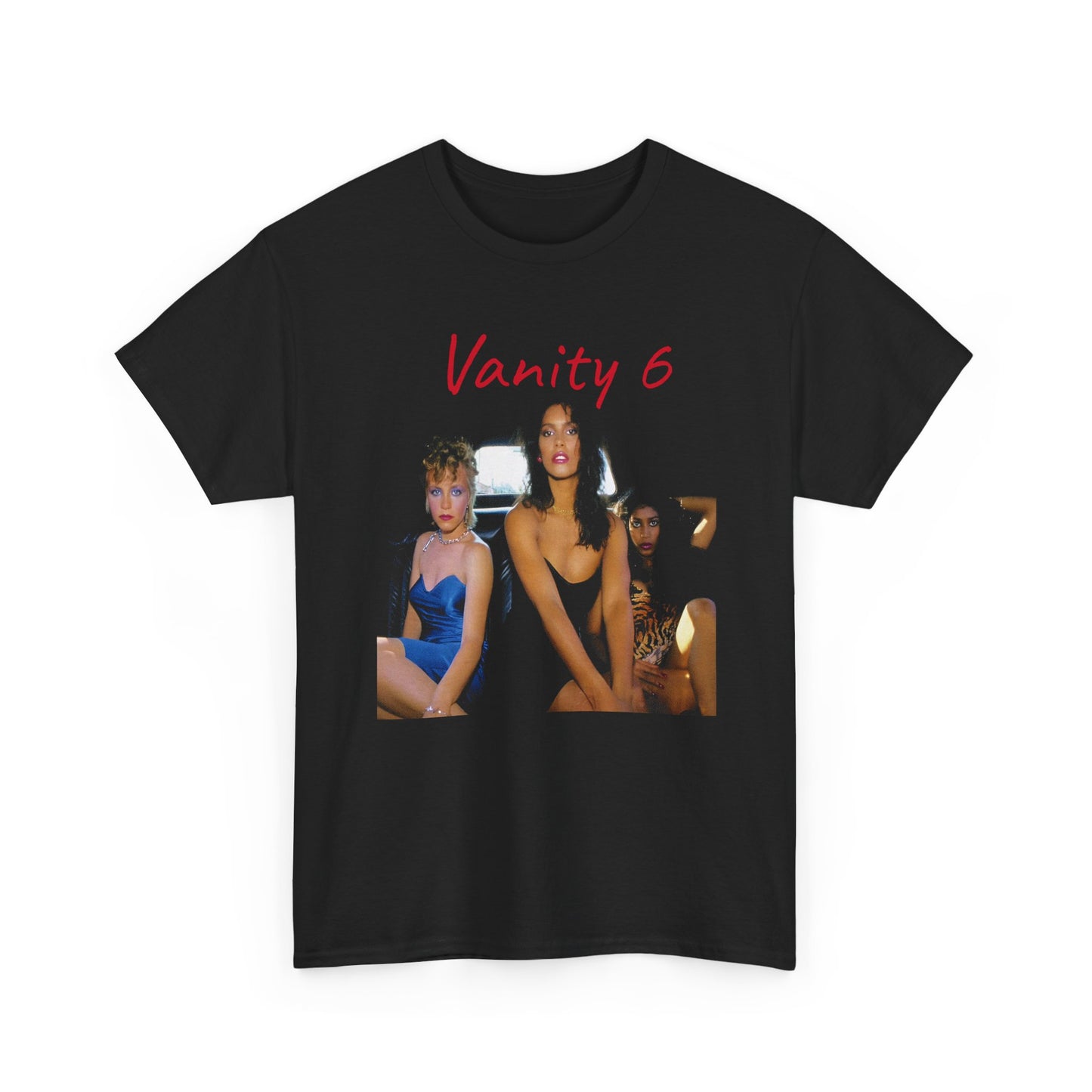 vanity 6 in a limousine tshirt