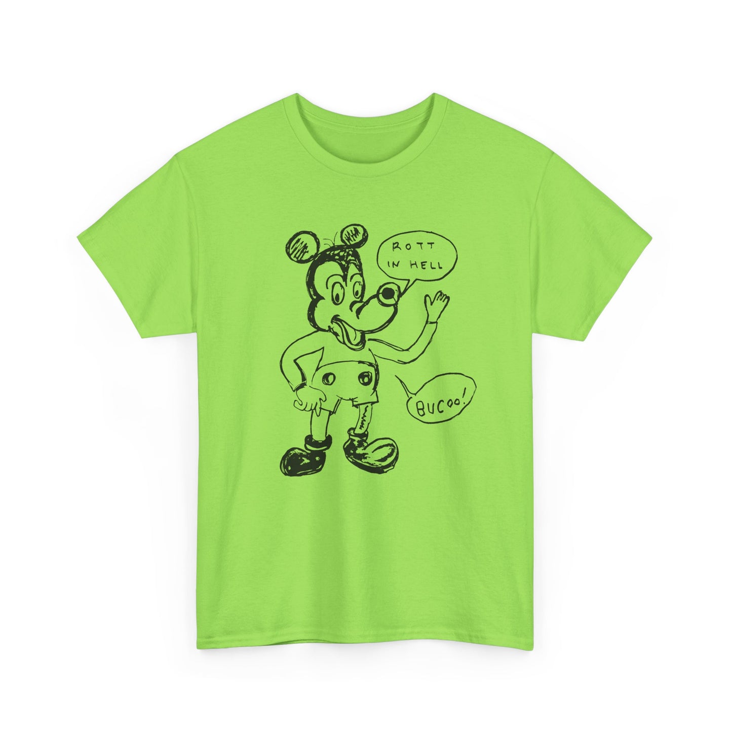 rot in hell bucoo! drawing by daniel johnston custom edit tshirt