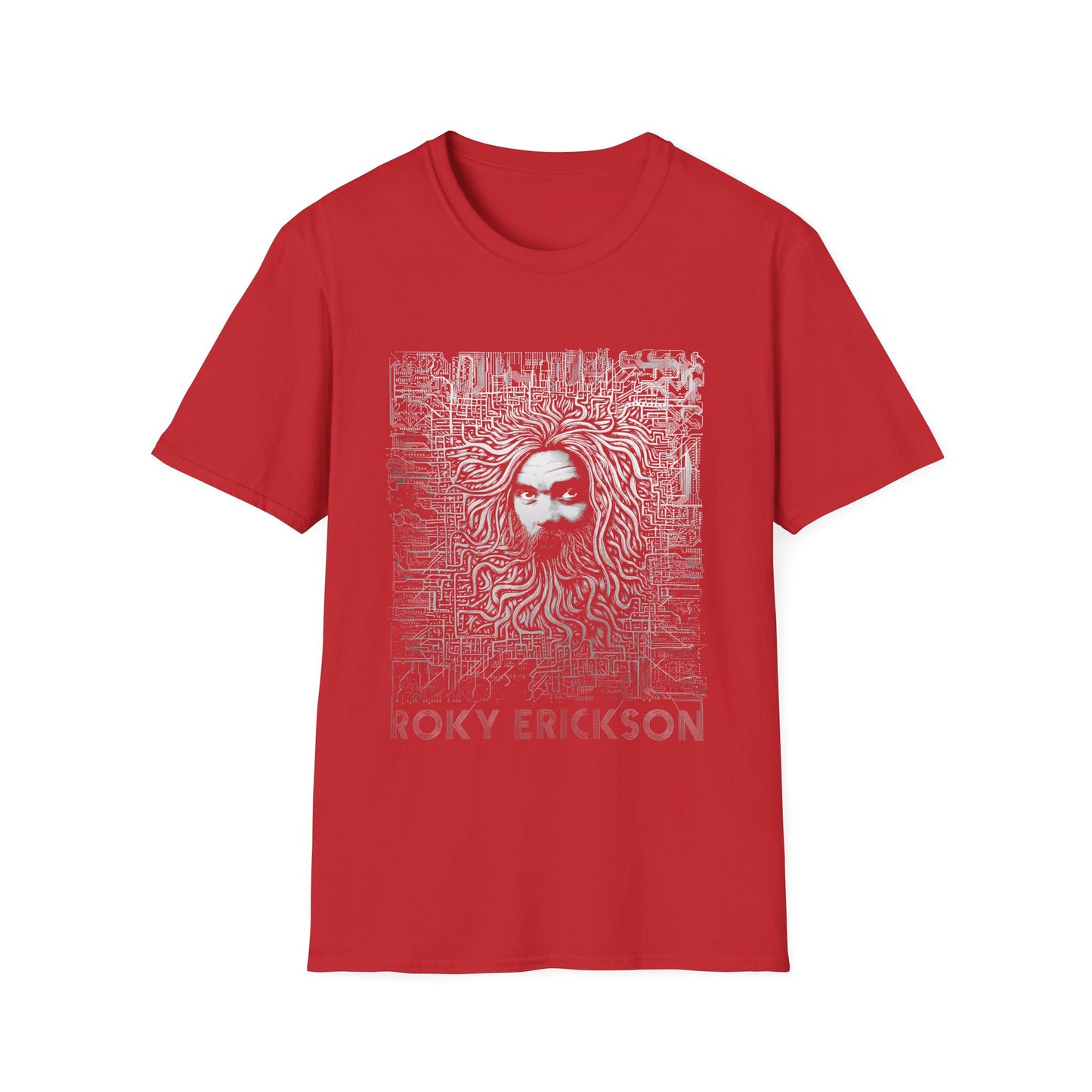 roky erickson tour poster in white tshirt