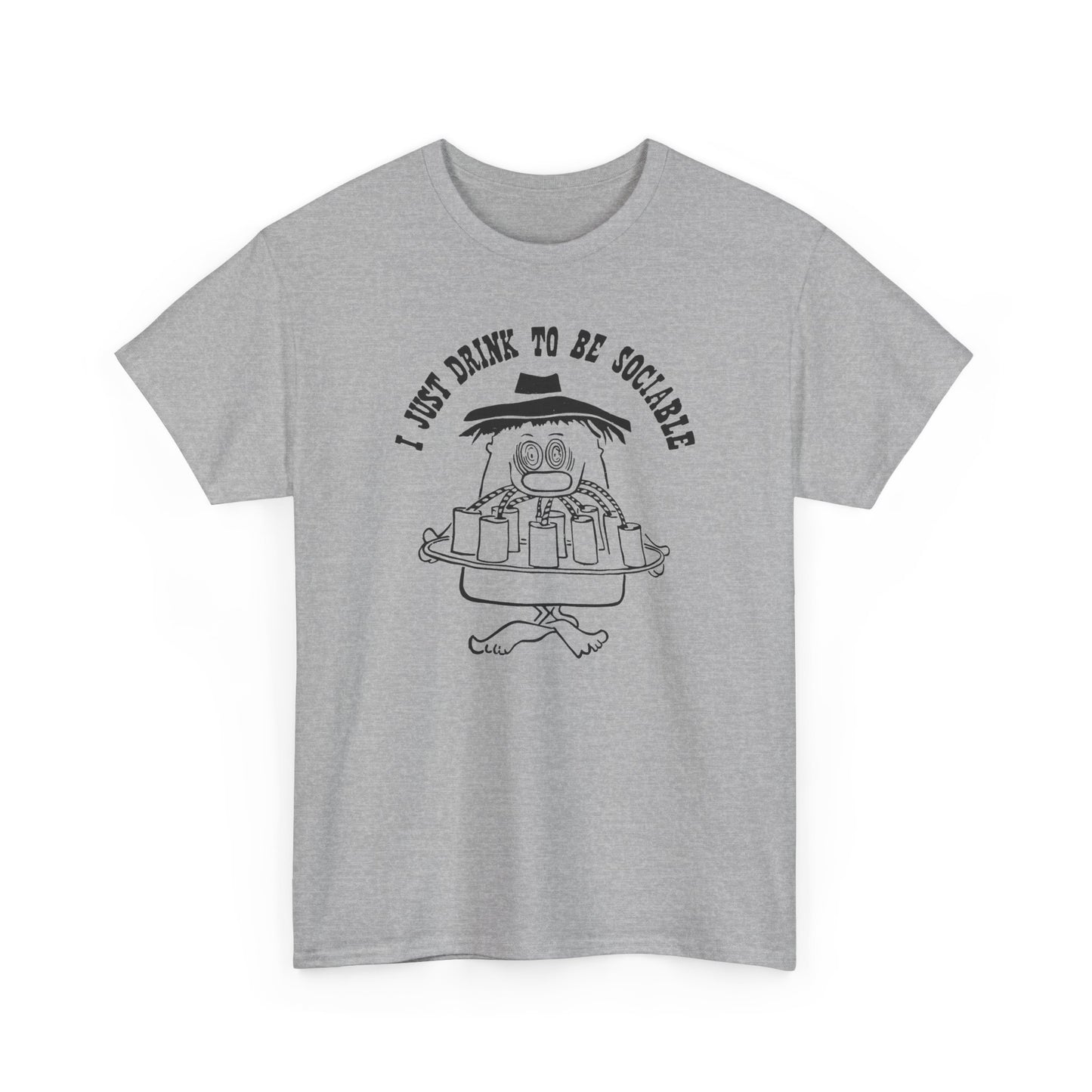 vintage i just drink to be sociable reproduction tshirt