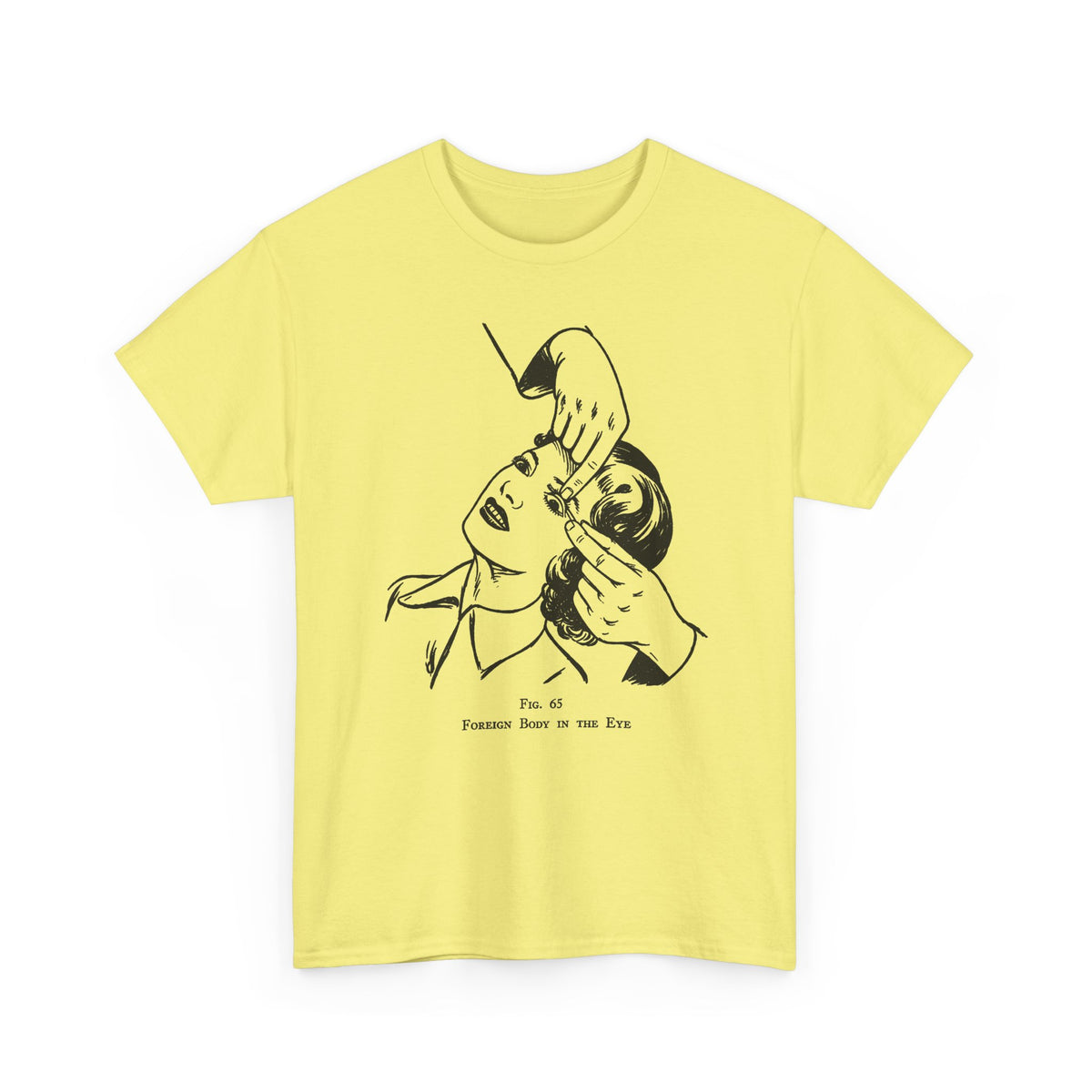 vintage british medical pamphlet foreign body in the eye reproduction tshirt