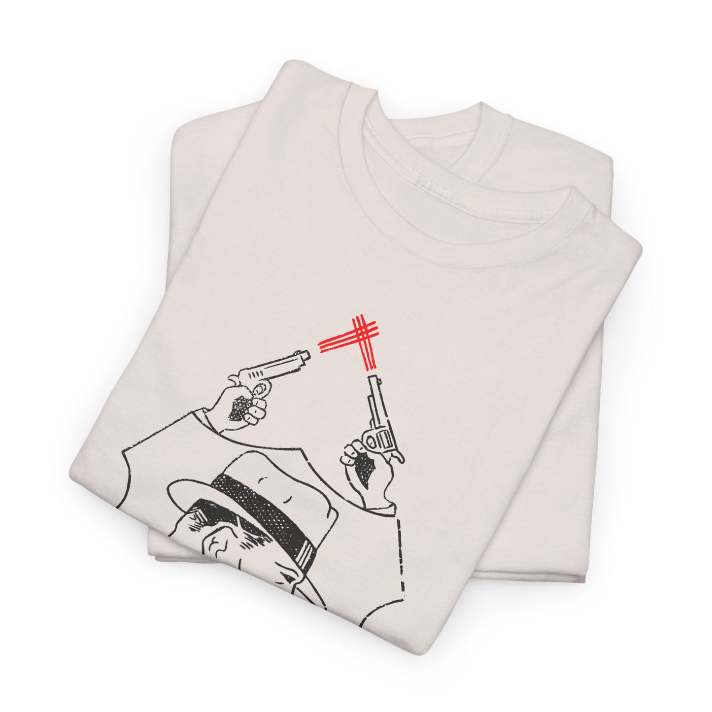 1950s dan dunn dueling guns comic strip transfer tshirt