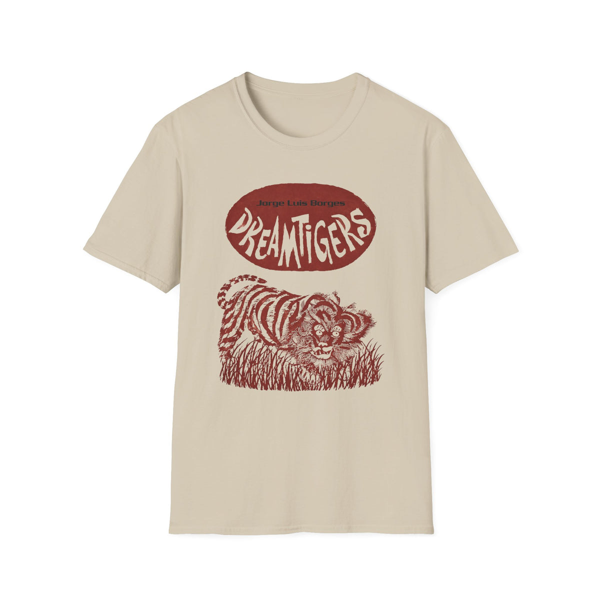 jorge luis borges 1960s dreamtigers book cover tshirt