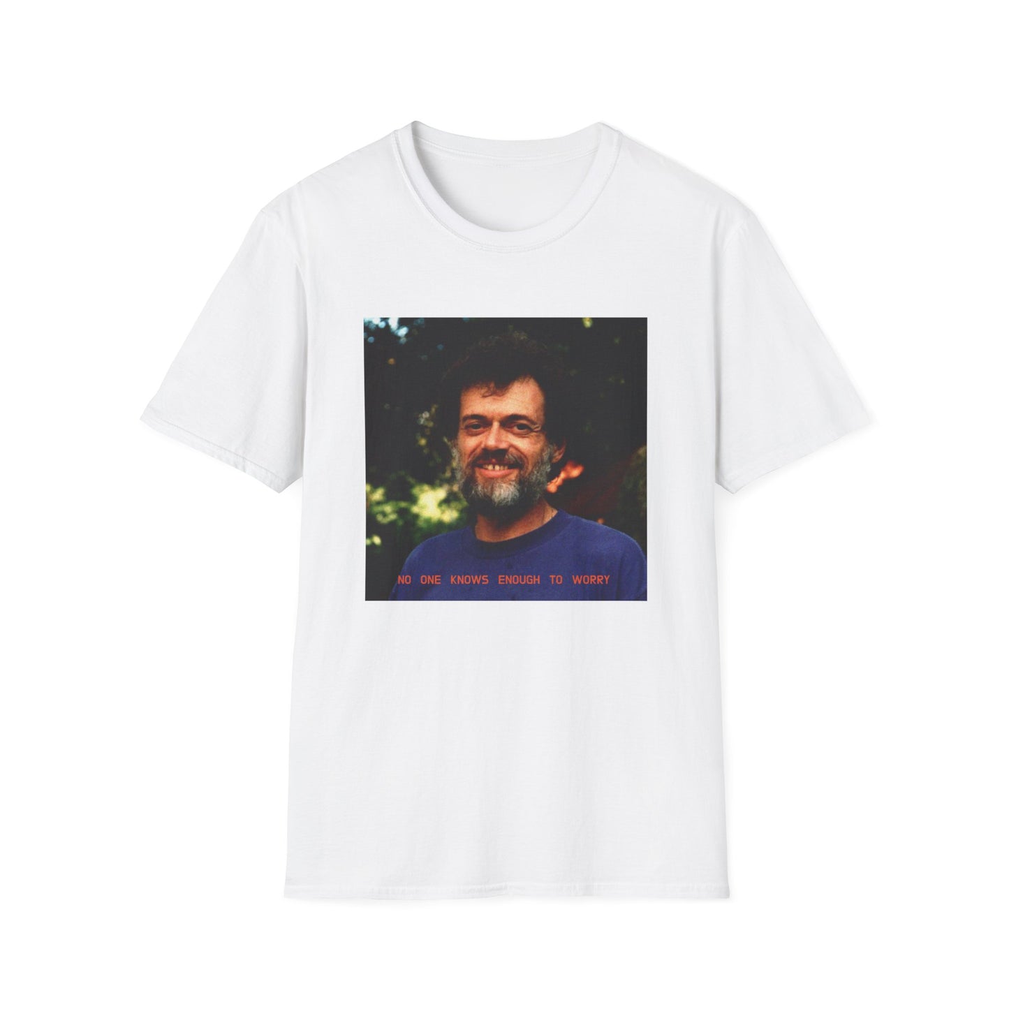 terence mckenna no one knows enough to worry tshirt