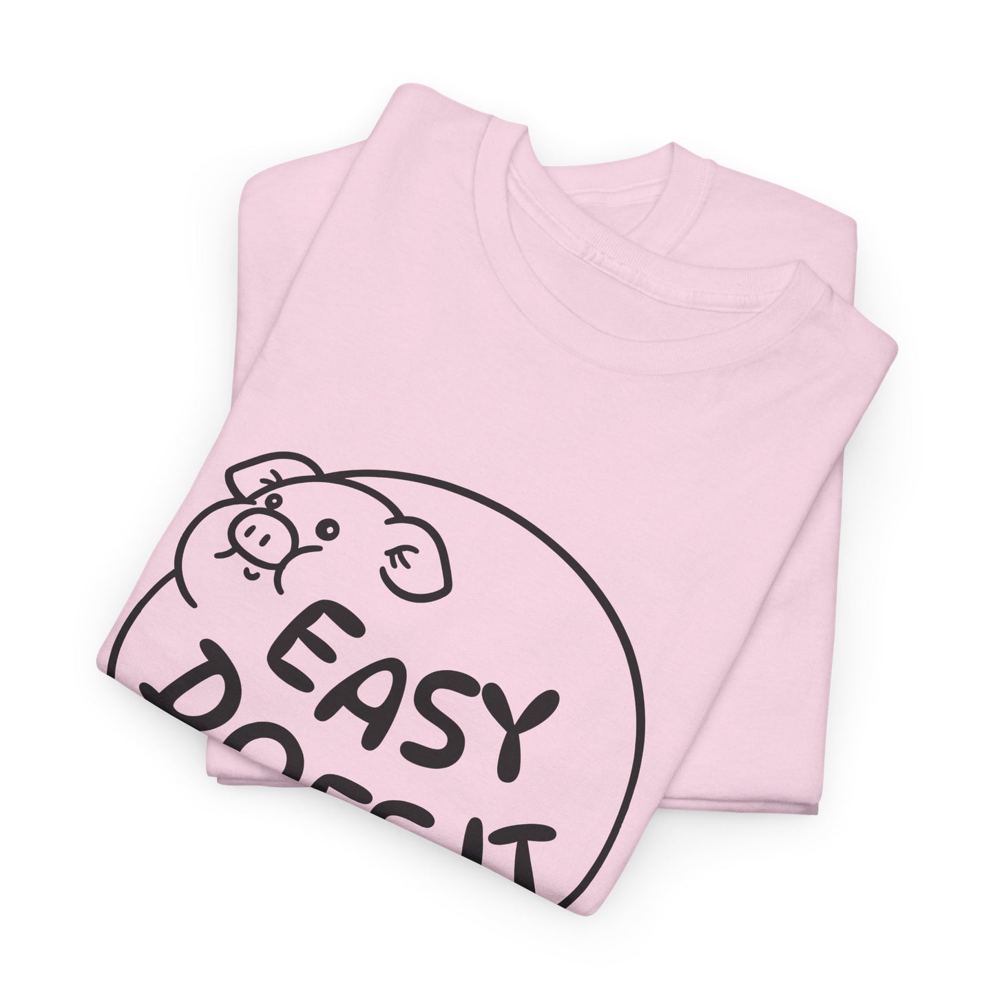 easy does it inflated pig tshirt