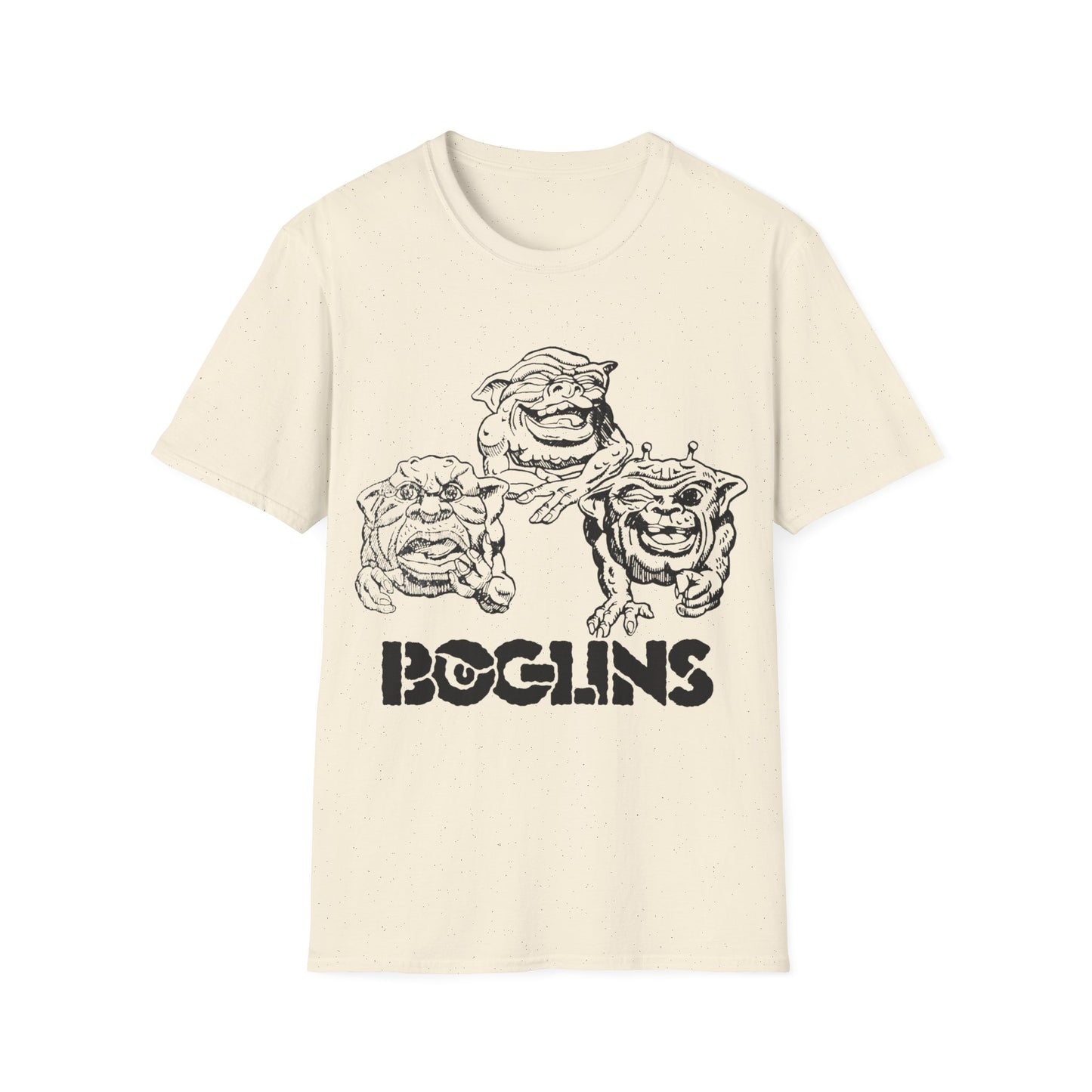 1980s boglins fan design featuring boint, doink, and squit tshirt