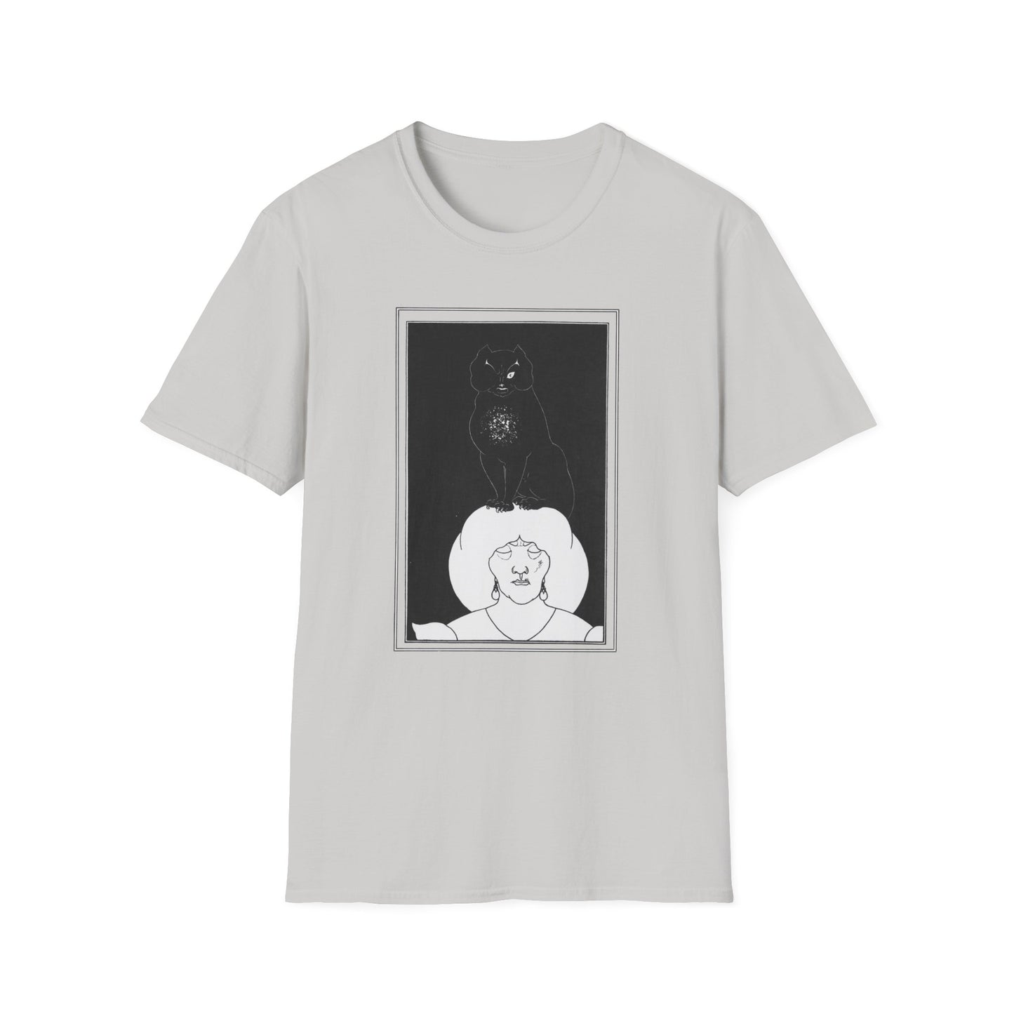 1901 illustration by aubrey beardsley the black cat for the tales of edgar allan poe tshirt