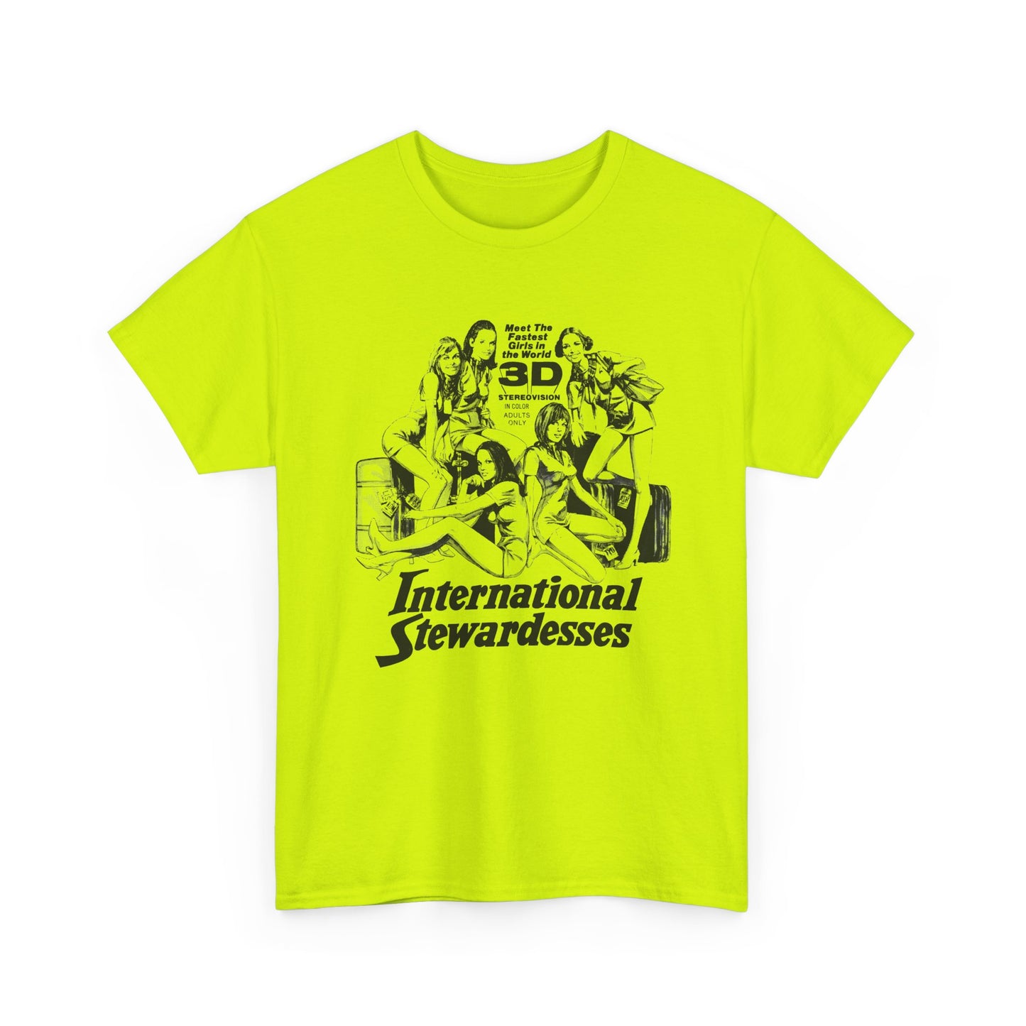 international stewardesses 1973 sexploitation comedy movie poster tshirt