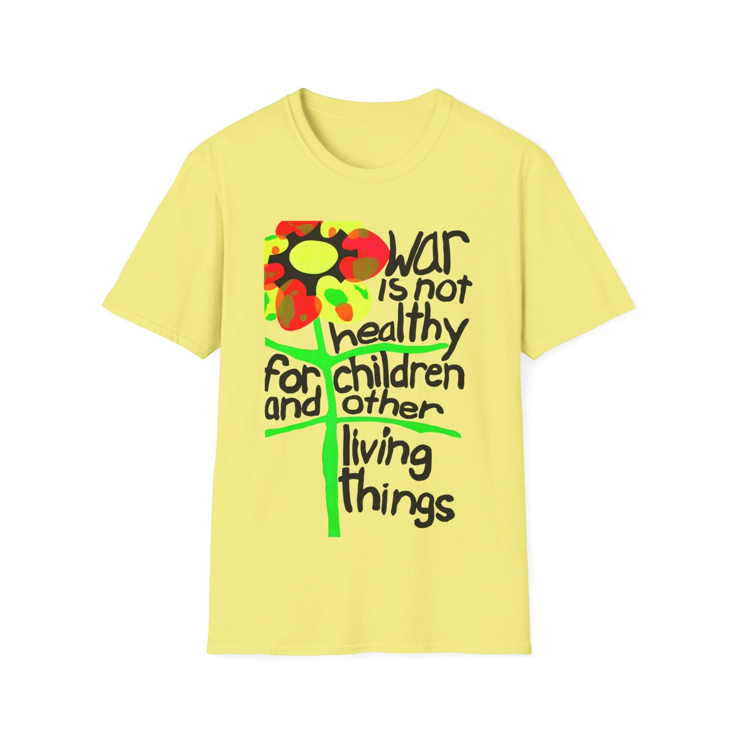 war is not healthy for children and other living things 1970's vietnam anti war poster tshirt